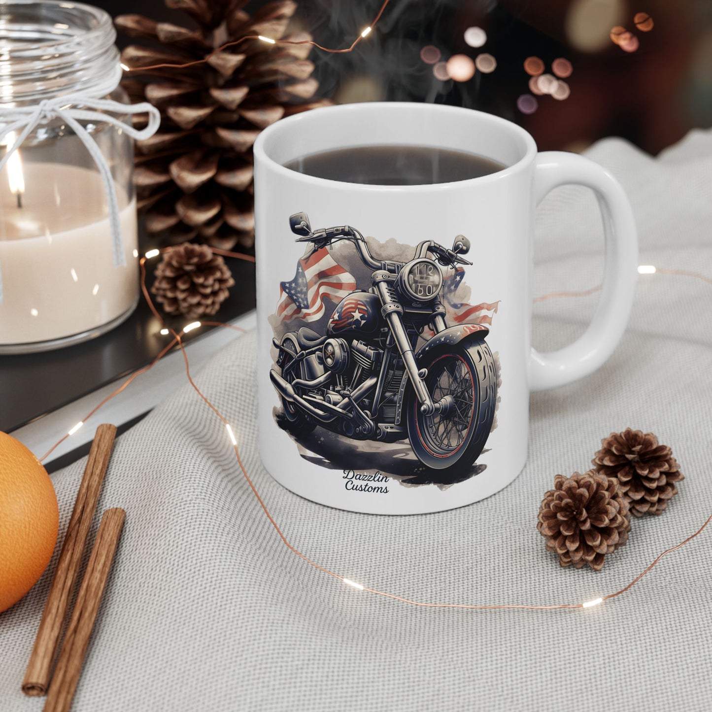 Motorcycle Lover's Ceramic Mug - Perfect Gift for Bikers, Coffee Lovers, Father's Day, Race Days, or Any Celebration