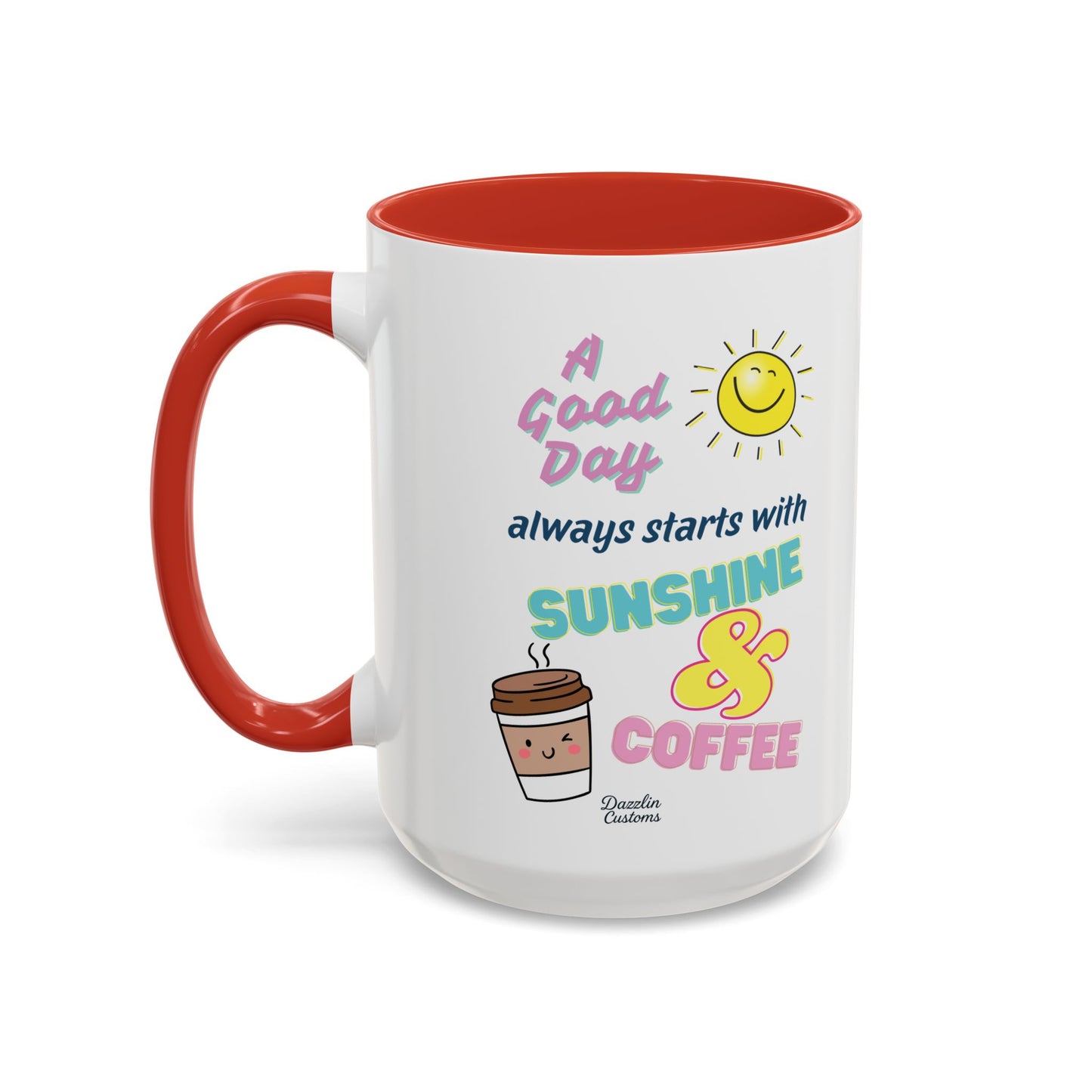 Sunshine & Coffee Mug: Positive Vibes Coffee Cup, Perfect Gift for Coffee Lovers, Morning Motivation Mug, Happy Day Mug
