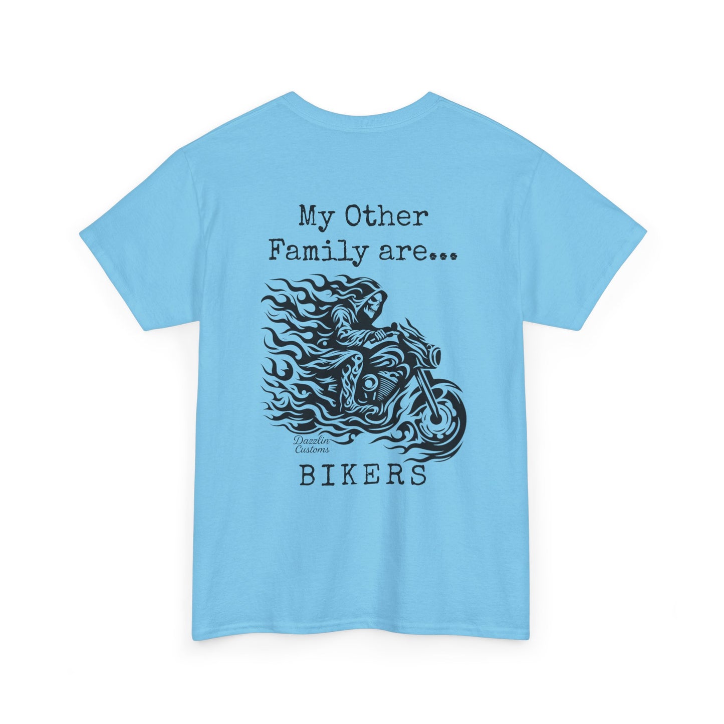 Biker Family Tee, Unisex Heavy Cotton T-Shirt for Motorcycle Lovers, Gift for Bikers, Casual Wear, Motorcycle Enthusiast Shirt
