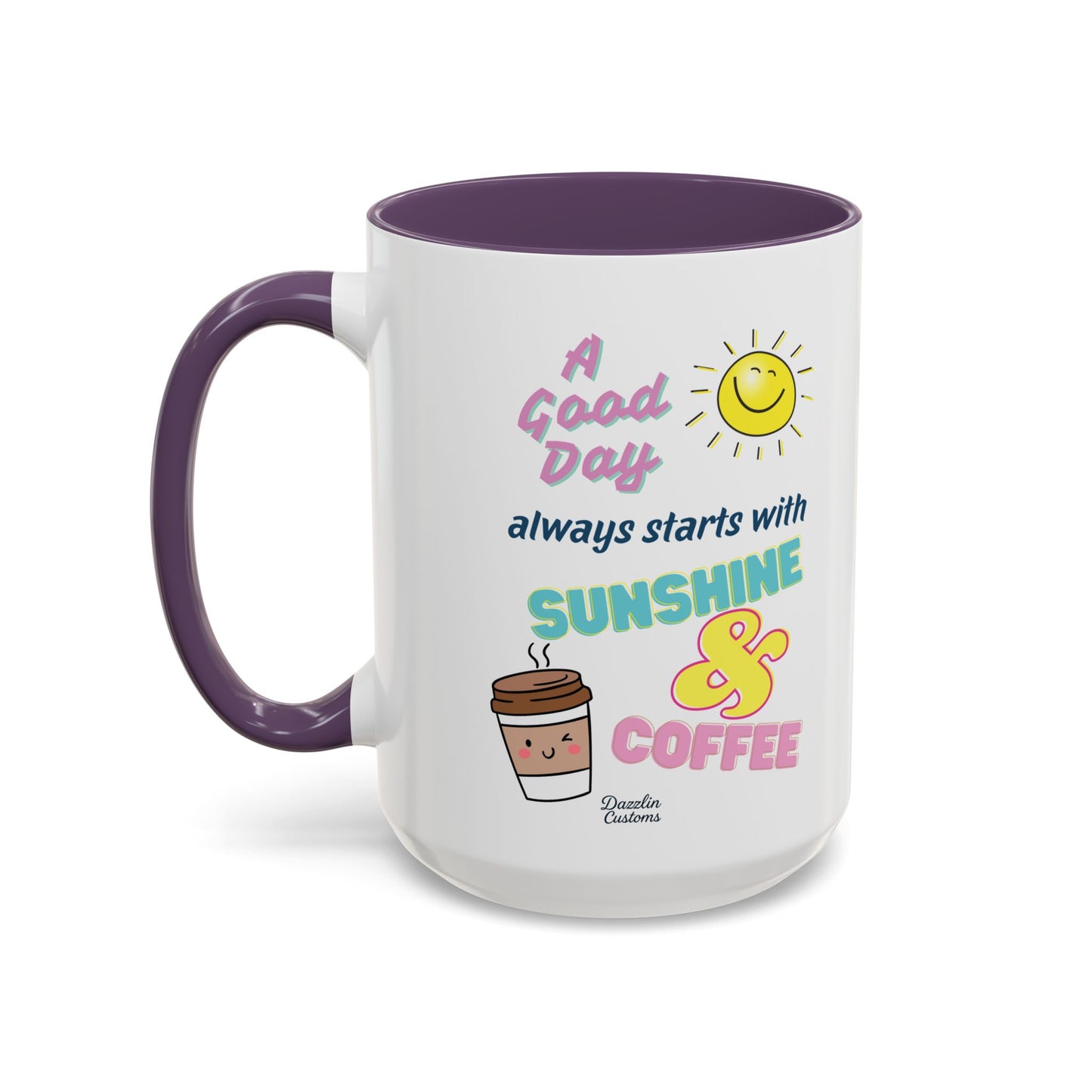 Sunshine & Coffee Mug: Positive Vibes Coffee Cup, Perfect Gift for Coffee Lovers, Morning Motivation Mug, Happy Day Mug