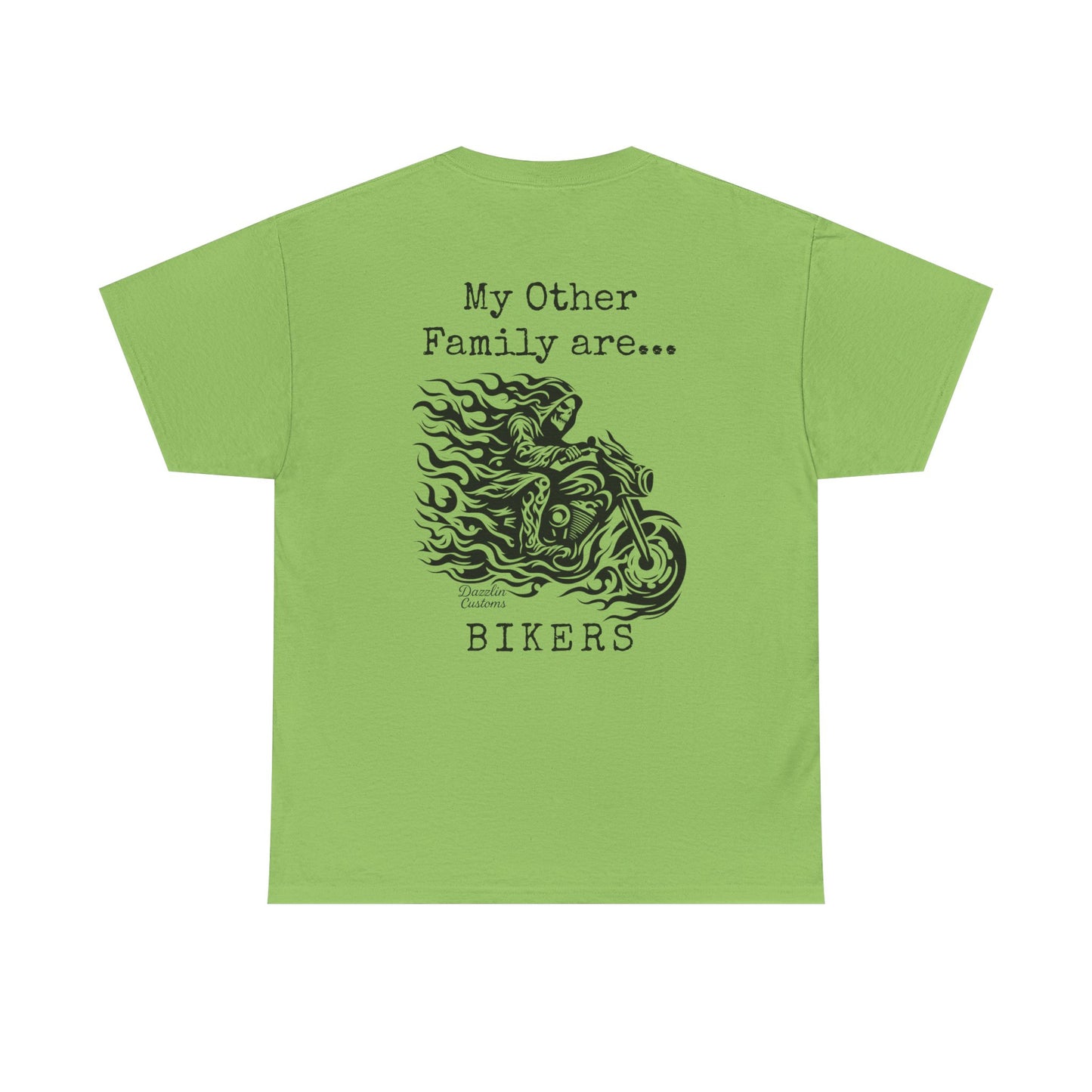 Biker Family Tee, Unisex Heavy Cotton T-Shirt for Motorcycle Lovers, Gift for Bikers, Casual Wear, Motorcycle Enthusiast Shirt