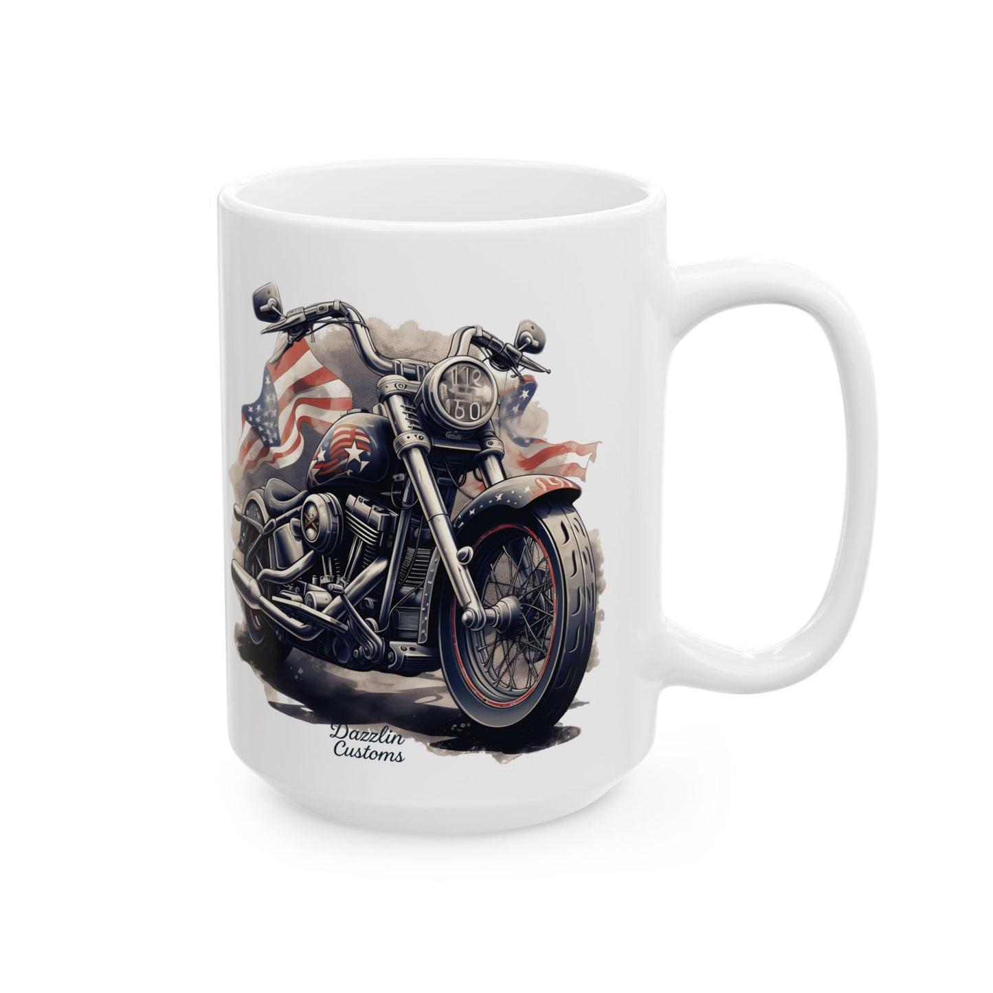 Motorcycle Lover's Ceramic Mug - Perfect Gift for Bikers, Coffee Lovers, Father's Day, Race Days, or Any Celebration