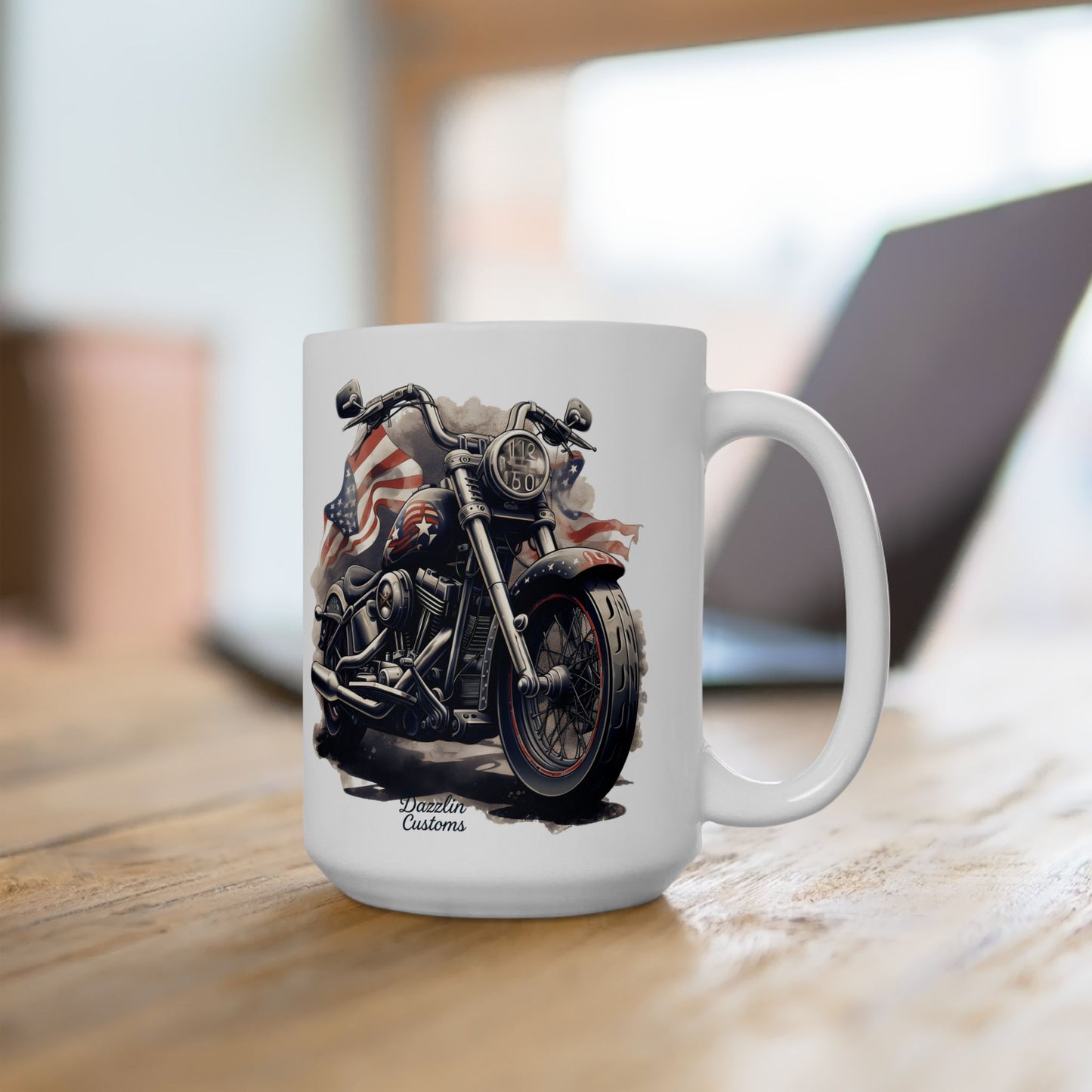 Motorcycle Lover's Ceramic Mug - Perfect Gift for Bikers, Coffee Lovers, Father's Day, Race Days, or Any Celebration