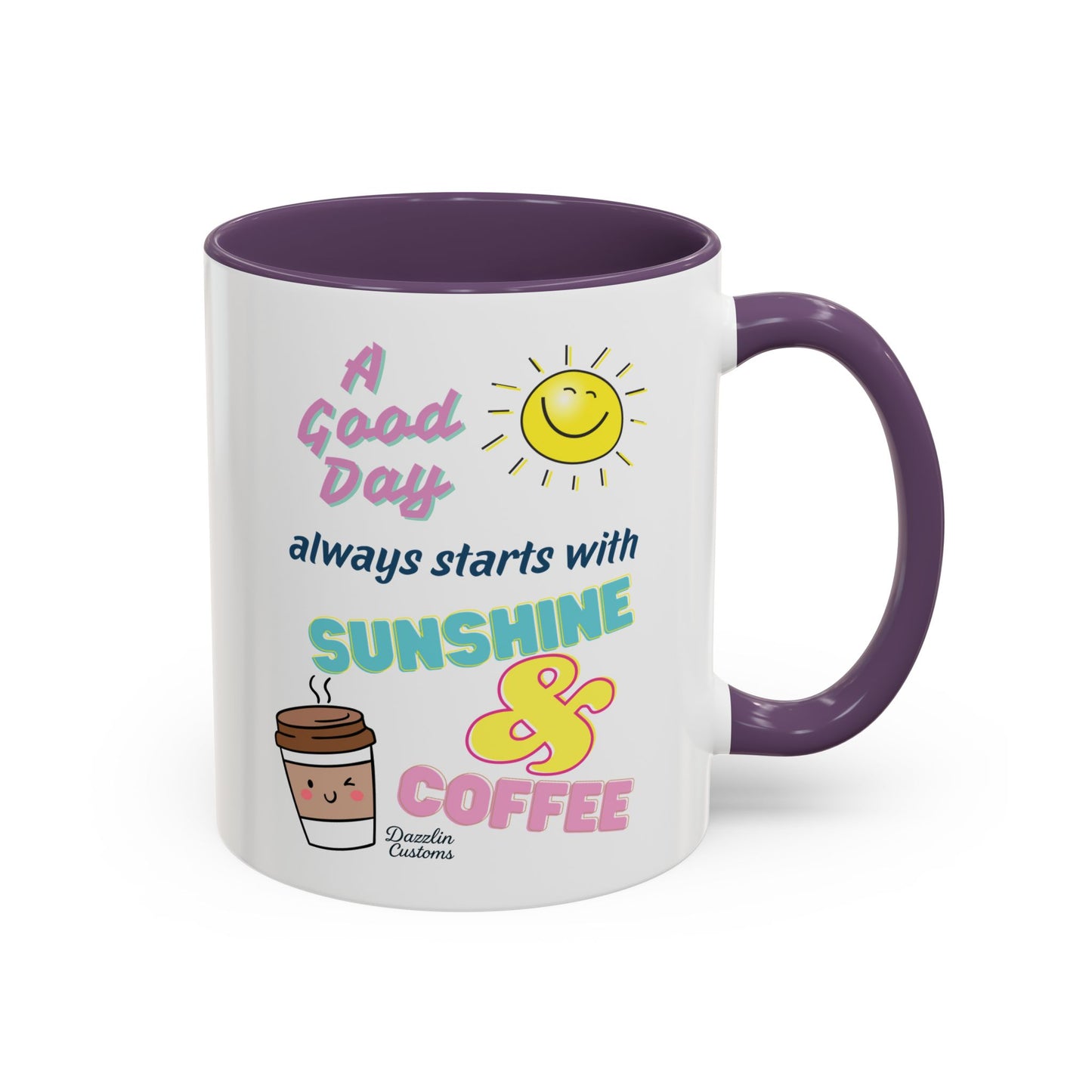 Sunshine & Coffee Mug: Positive Vibes Coffee Cup, Perfect Gift for Coffee Lovers, Morning Motivation Mug, Happy Day Mug