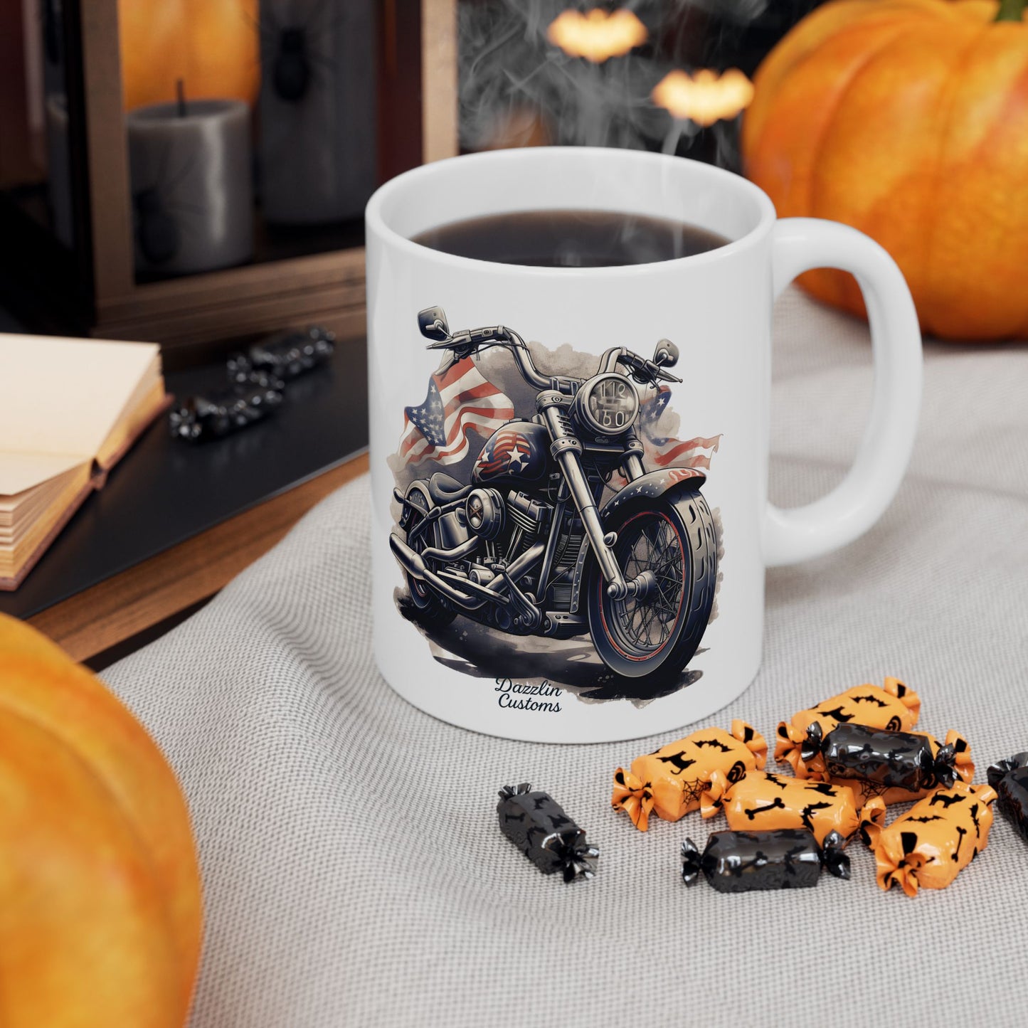Motorcycle Lover's Ceramic Mug - Perfect Gift for Bikers, Coffee Lovers, Father's Day, Race Days, or Any Celebration