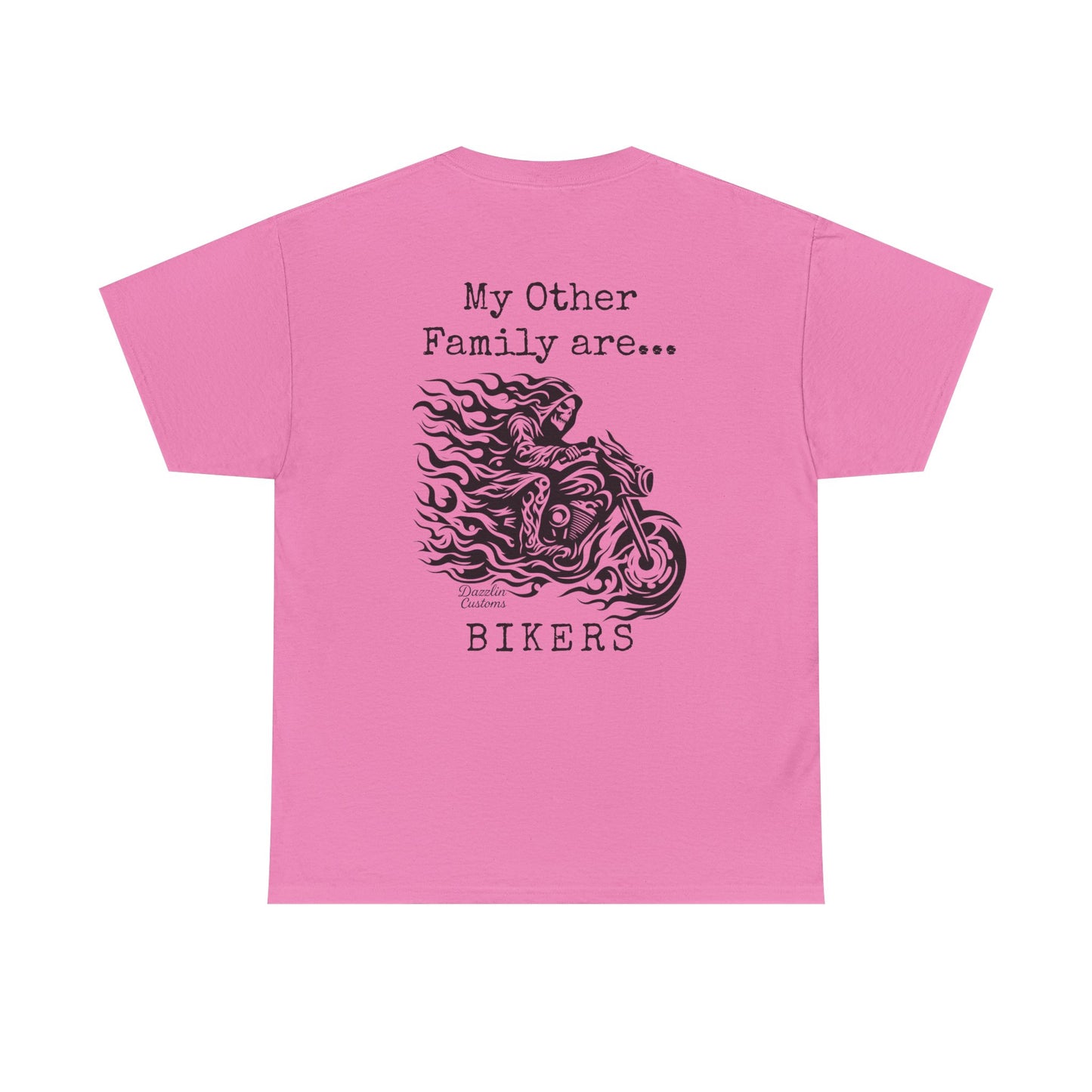 Biker Family Tee, Unisex Heavy Cotton T-Shirt for Motorcycle Lovers, Gift for Bikers, Casual Wear, Motorcycle Enthusiast Shirt