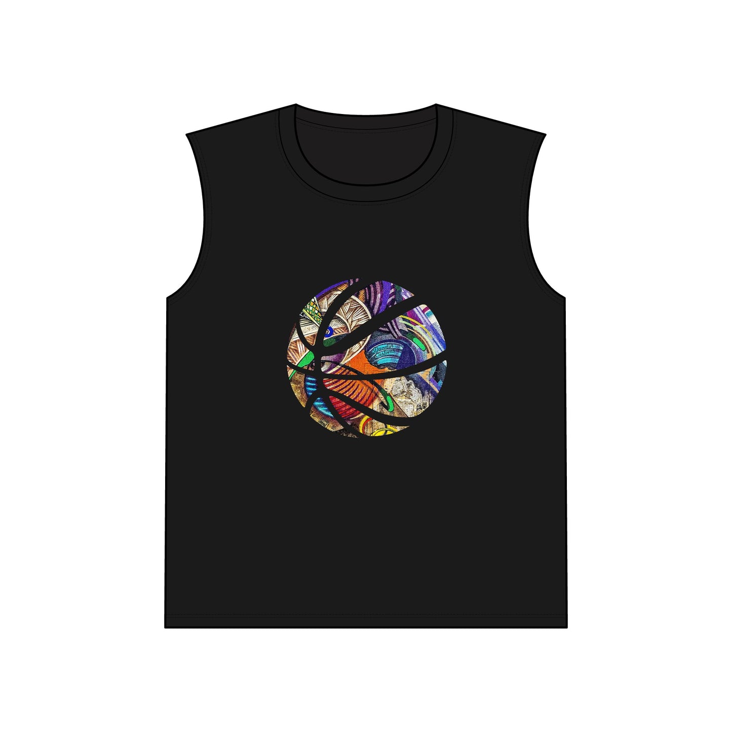 Colorful Basketball Unisex Muscle Tank, Athletic Shirt, Gymwear, Sports Top, Summer Apparel, Gifts for Sports Lovers