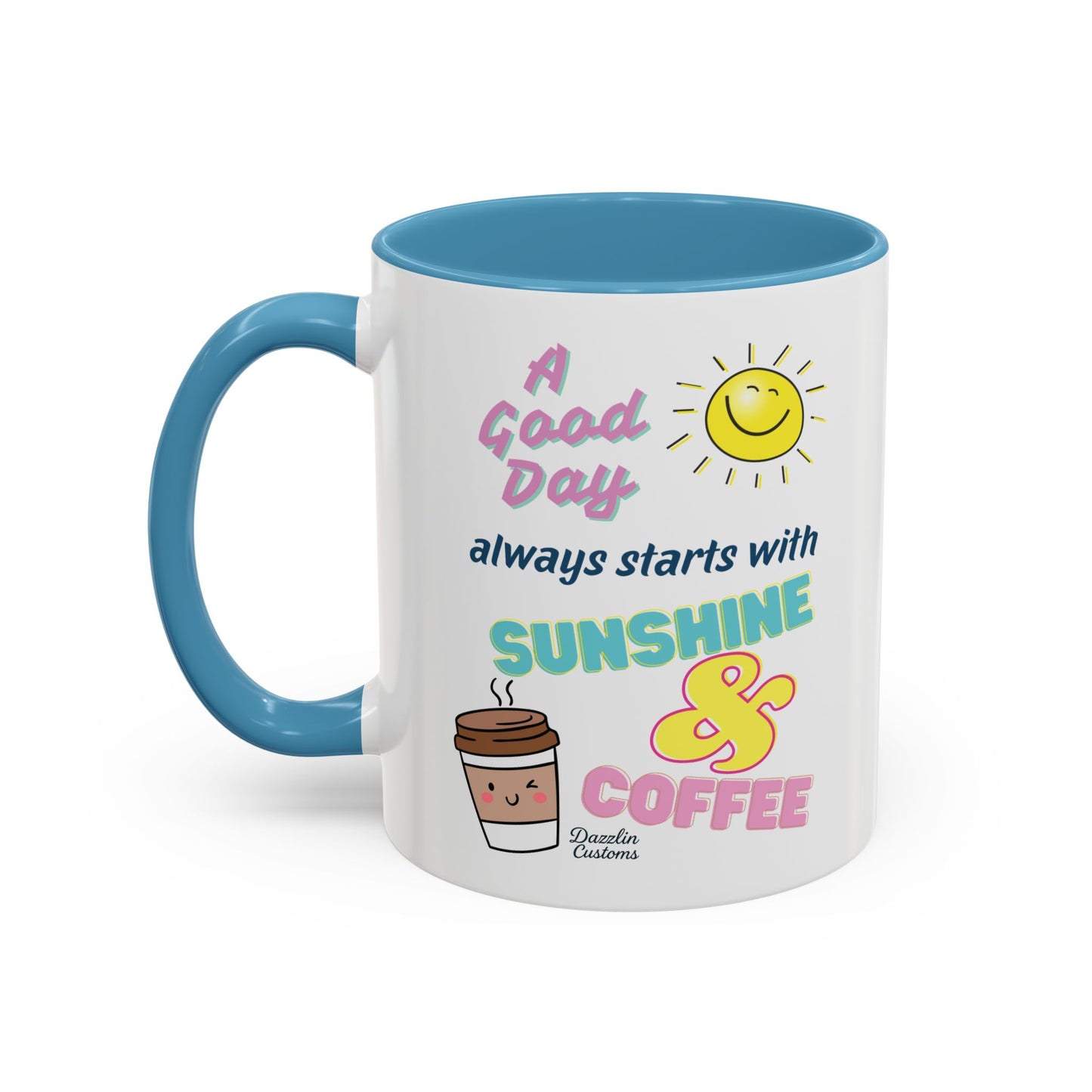 Sunshine & Coffee Mug: Positive Vibes Coffee Cup, Perfect Gift for Coffee Lovers, Morning Motivation Mug, Happy Day Mug