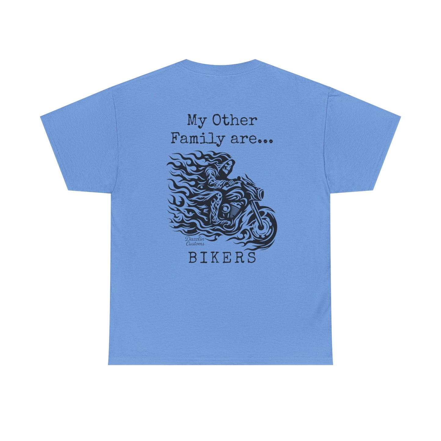 Biker Family Tee, Unisex Heavy Cotton T-Shirt for Motorcycle Lovers, Gift for Bikers, Casual Wear, Motorcycle Enthusiast Shirt
