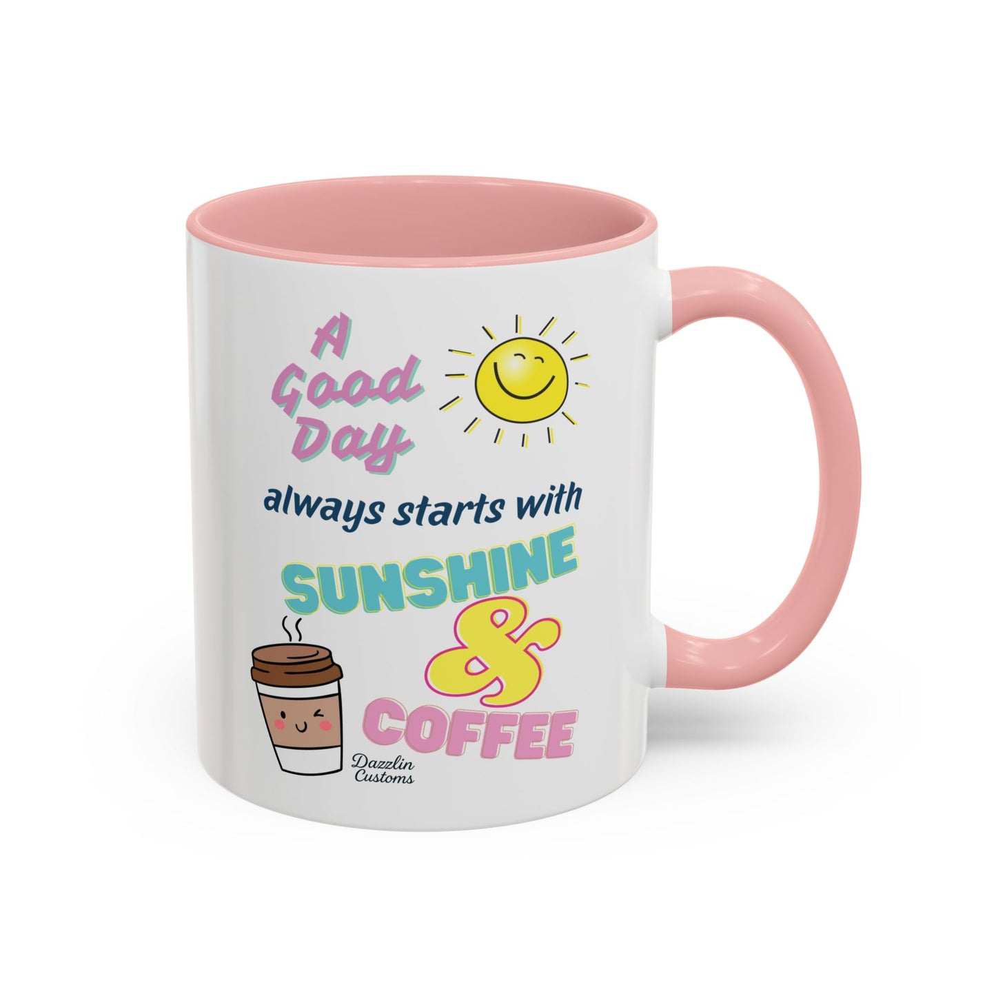 Sunshine & Coffee Mug: Positive Vibes Coffee Cup, Perfect Gift for Coffee Lovers, Morning Motivation Mug, Happy Day Mug