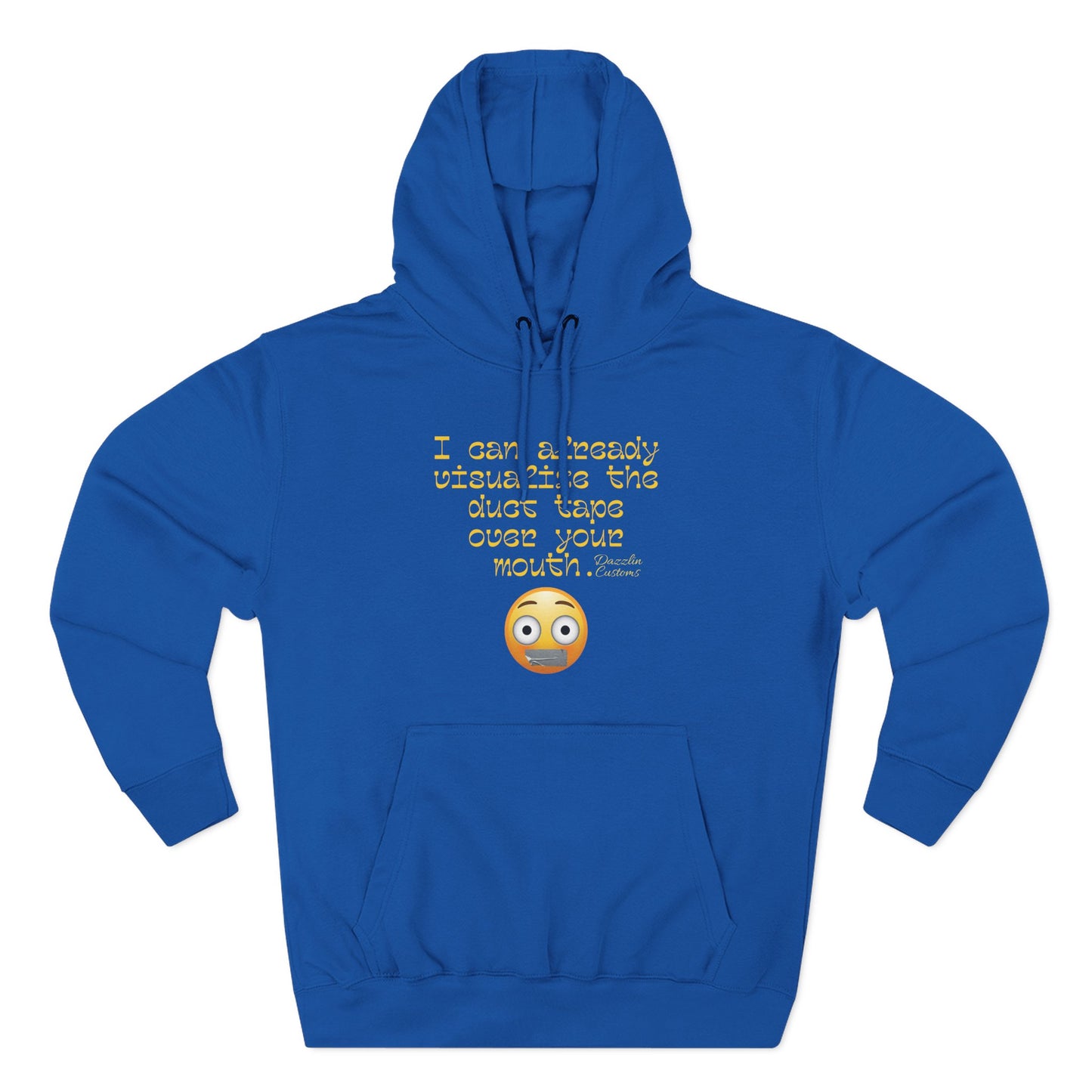 Three-Panel Fleece Hoodie with Fun Quote, Cozy Pullover for Everyday Wear, Great Gift for Friends, Casual Stylish Sweater