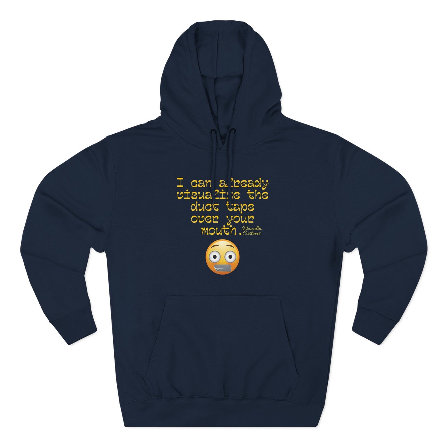Three-Panel Fleece Hoodie with Fun Quote, Cozy Pullover for Everyday Wear, Great Gift for Friends, Casual Stylish Sweater