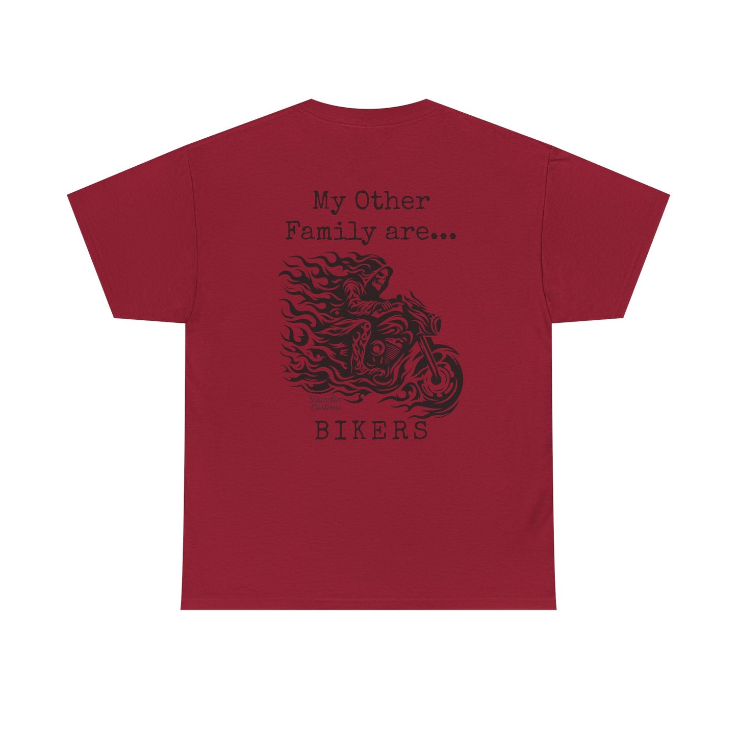Biker Family Tee, Unisex Heavy Cotton T-Shirt for Motorcycle Lovers, Gift for Bikers, Casual Wear, Motorcycle Enthusiast Shirt