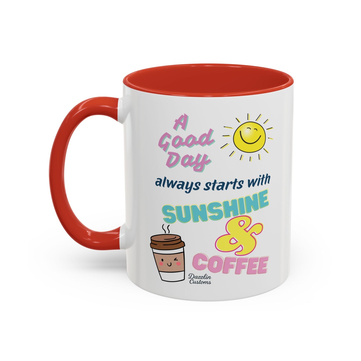 Sunshine & Coffee Mug: Positive Vibes Coffee Cup, Perfect Gift for Coffee Lovers, Morning Motivation Mug, Happy Day Mug
