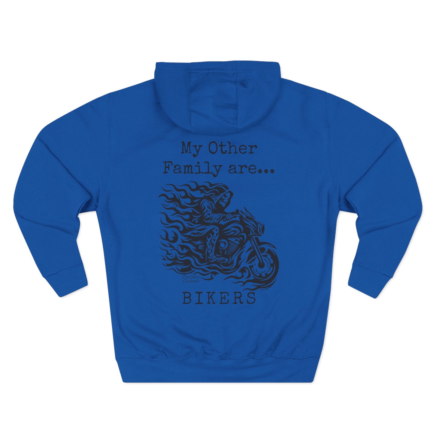 My Other Family Are Bikers Fleece Hoodie, Cozy Motorcycle Sweatshirt, Biker Family Gift, Perfect for Rides, Biker Apparel