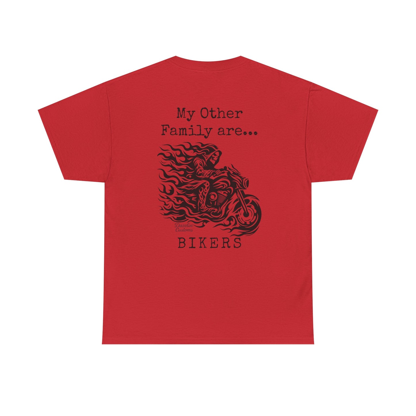 Biker Family Tee, Unisex Heavy Cotton T-Shirt for Motorcycle Lovers, Gift for Bikers, Casual Wear, Motorcycle Enthusiast Shirt