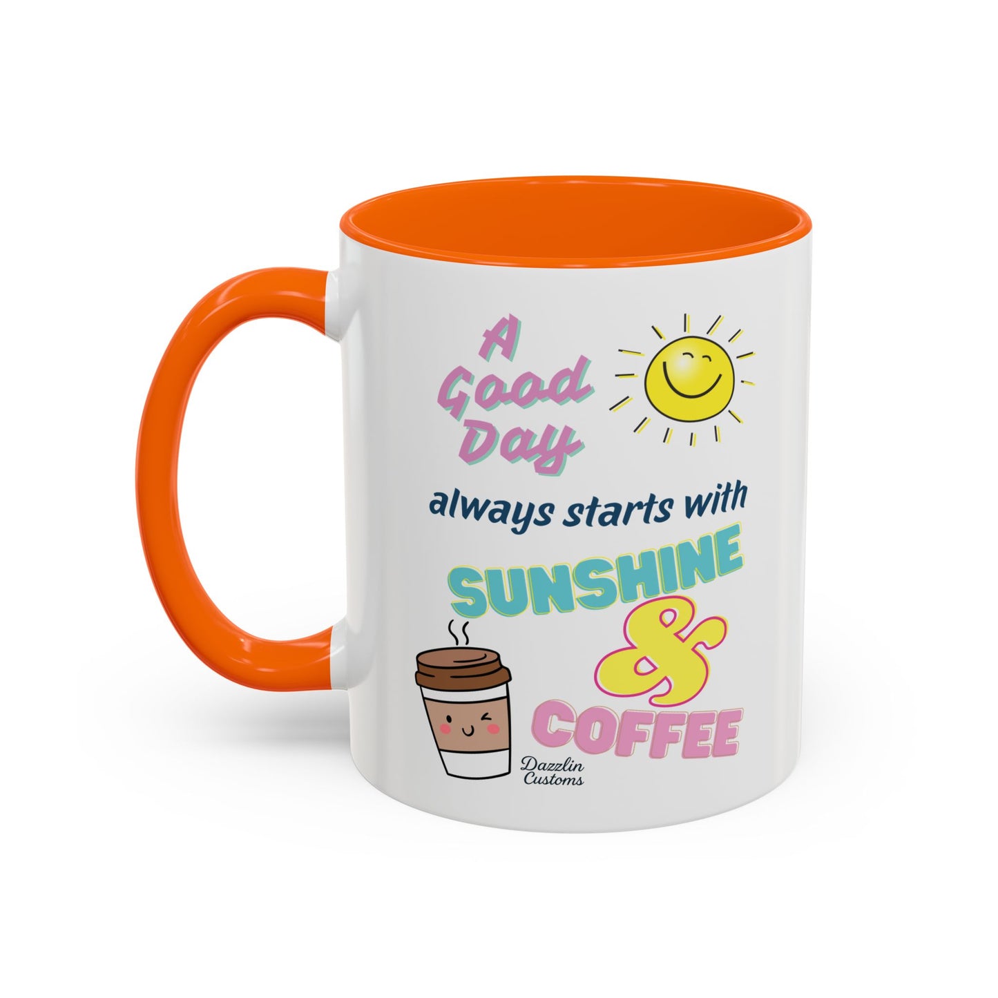Sunshine & Coffee Mug: Positive Vibes Coffee Cup, Perfect Gift for Coffee Lovers, Morning Motivation Mug, Happy Day Mug