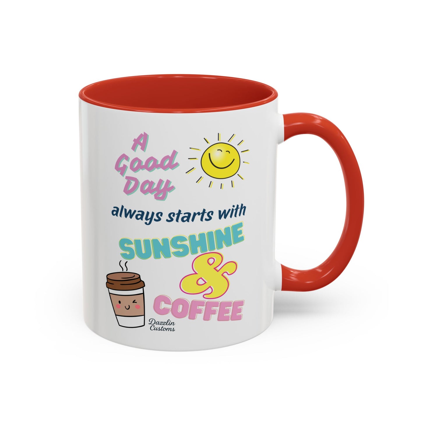 Sunshine & Coffee Mug: Positive Vibes Coffee Cup, Perfect Gift for Coffee Lovers, Morning Motivation Mug, Happy Day Mug
