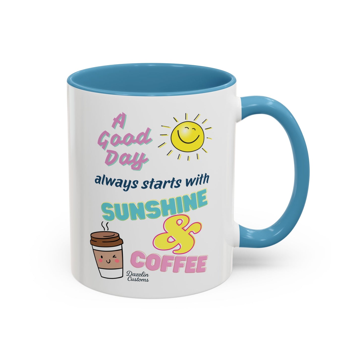 Sunshine & Coffee Mug: Positive Vibes Coffee Cup, Perfect Gift for Coffee Lovers, Morning Motivation Mug, Happy Day Mug