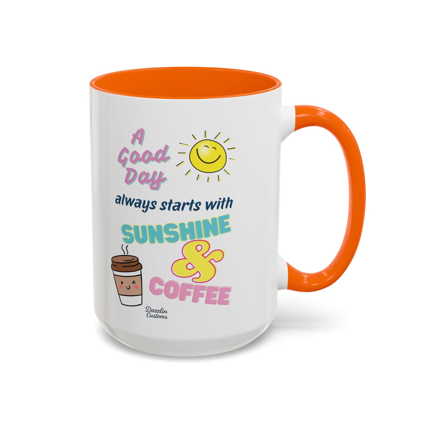 Sunshine & Coffee Mug: Positive Vibes Coffee Cup, Perfect Gift for Coffee Lovers, Morning Motivation Mug, Happy Day Mug