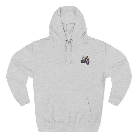 All American Biker Fleece Hoodie, Motorcycle Sweatshirt, Biker Gift, Cozy Hoodie for Riders, Perfect for Road Trips