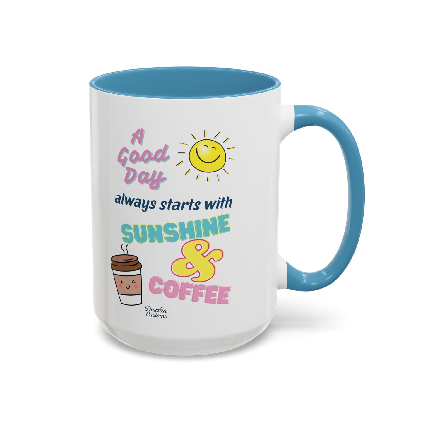 Sunshine & Coffee Mug: Positive Vibes Coffee Cup, Perfect Gift for Coffee Lovers, Morning Motivation Mug, Happy Day Mug