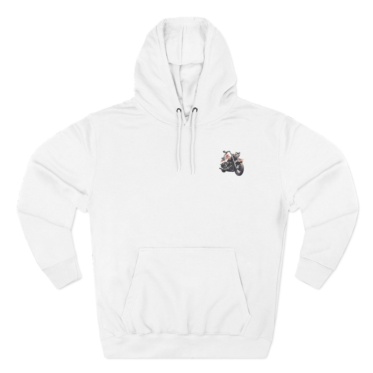 All American Biker Fleece Hoodie, Motorcycle Sweatshirt, Biker Gift, Cozy Hoodie for Riders, Perfect for Road Trips