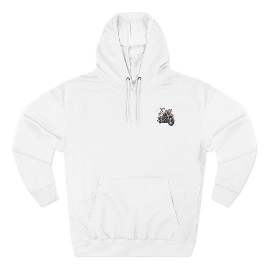 All American Biker Fleece Hoodie, Motorcycle Sweatshirt, Biker Gift, Cozy Hoodie for Riders, Perfect for Road Trips