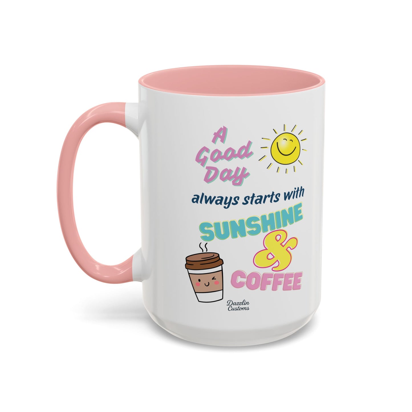 Sunshine & Coffee Mug: Positive Vibes Coffee Cup, Perfect Gift for Coffee Lovers, Morning Motivation Mug, Happy Day Mug