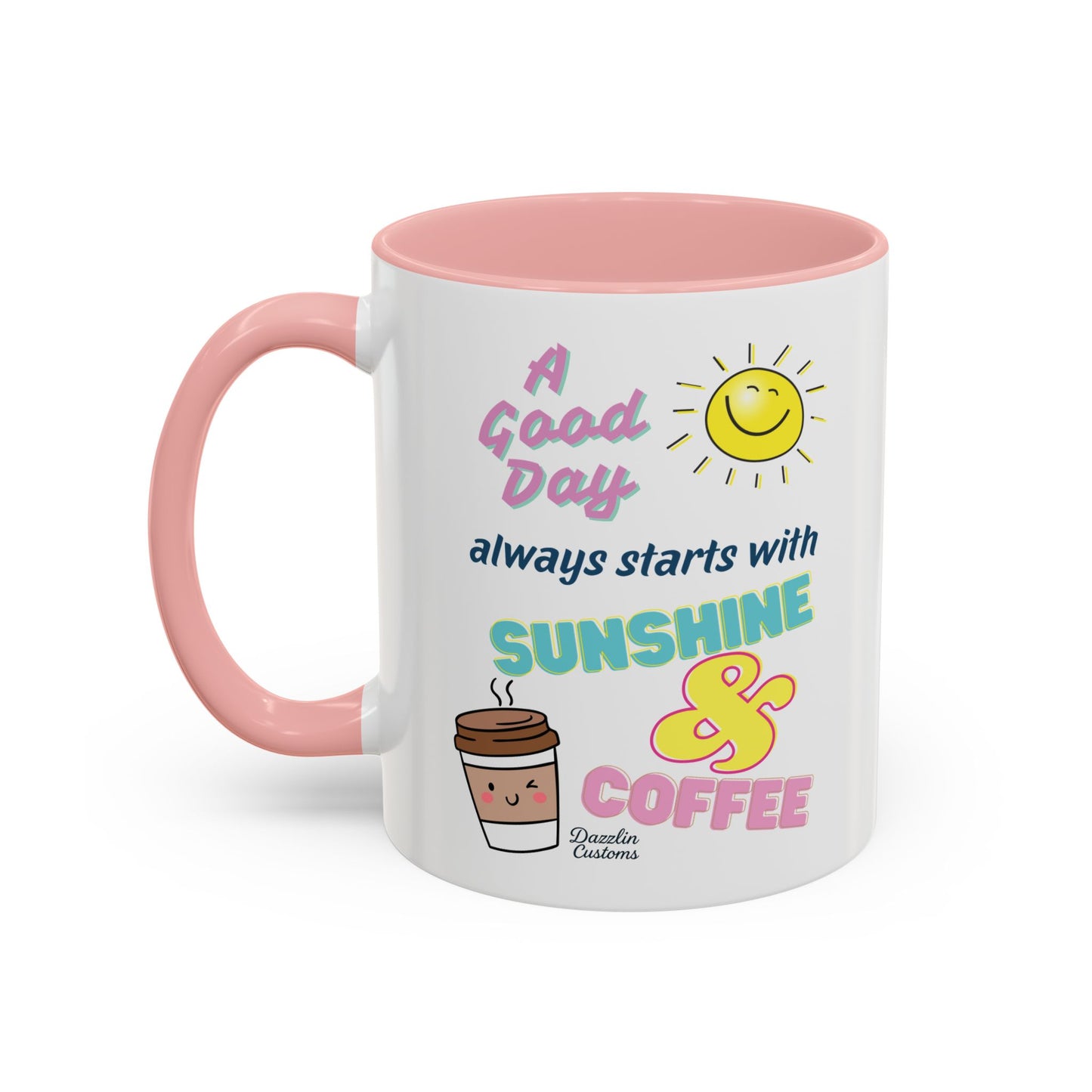 Sunshine & Coffee Mug: Positive Vibes Coffee Cup, Perfect Gift for Coffee Lovers, Morning Motivation Mug, Happy Day Mug