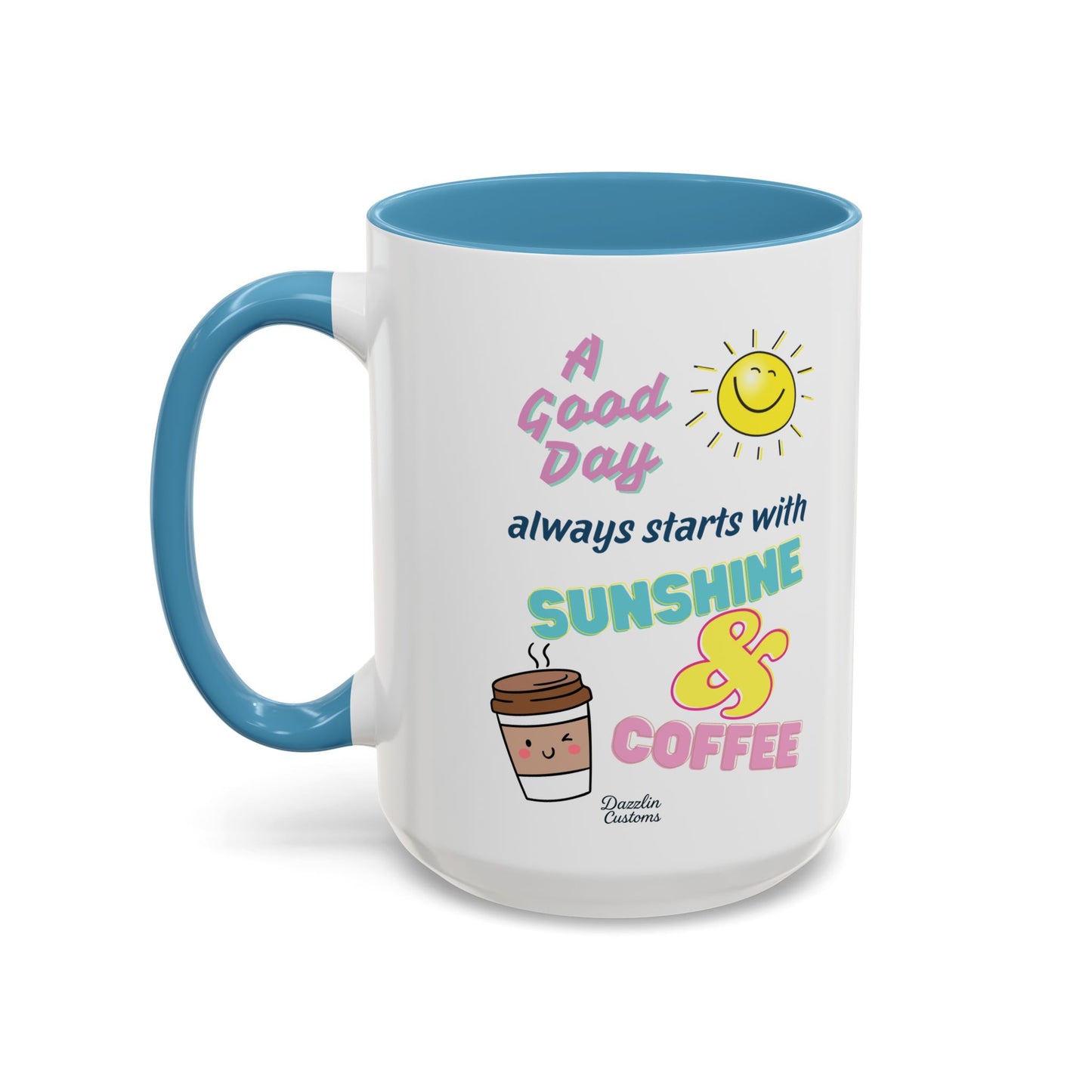 Sunshine & Coffee Mug: Positive Vibes Coffee Cup, Perfect Gift for Coffee Lovers, Morning Motivation Mug, Happy Day Mug