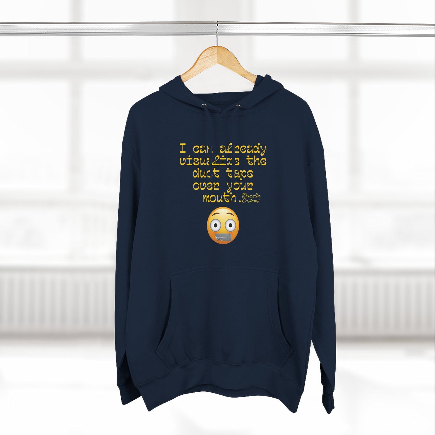 Three-Panel Fleece Hoodie with Fun Quote, Cozy Pullover for Everyday Wear, Great Gift for Friends, Casual Stylish Sweater