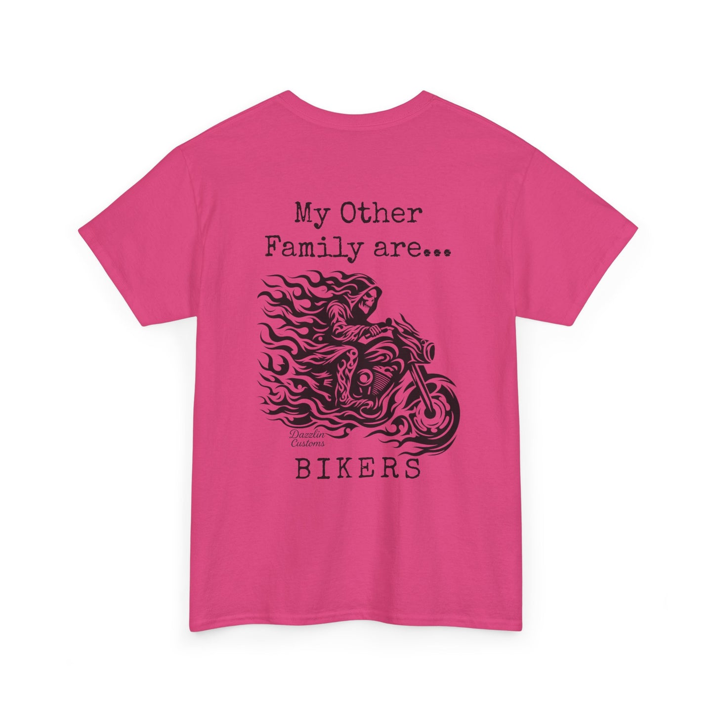 Biker Family Tee, Unisex Heavy Cotton T-Shirt for Motorcycle Lovers, Gift for Bikers, Casual Wear, Motorcycle Enthusiast Shirt