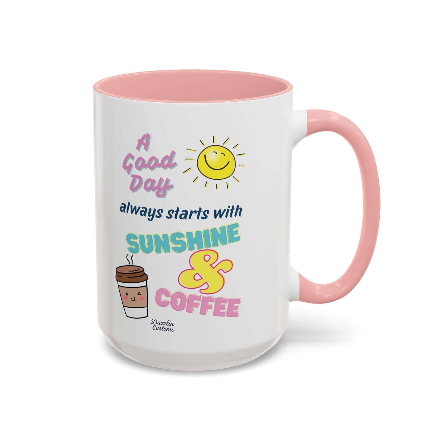 Sunshine & Coffee Mug: Positive Vibes Coffee Cup, Perfect Gift for Coffee Lovers, Morning Motivation Mug, Happy Day Mug