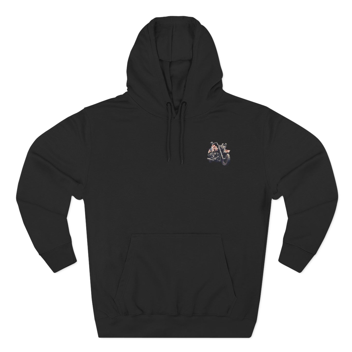 All American Biker Fleece Hoodie, Motorcycle Sweatshirt, Biker Gift, Cozy Hoodie for Riders, Perfect for Road Trips