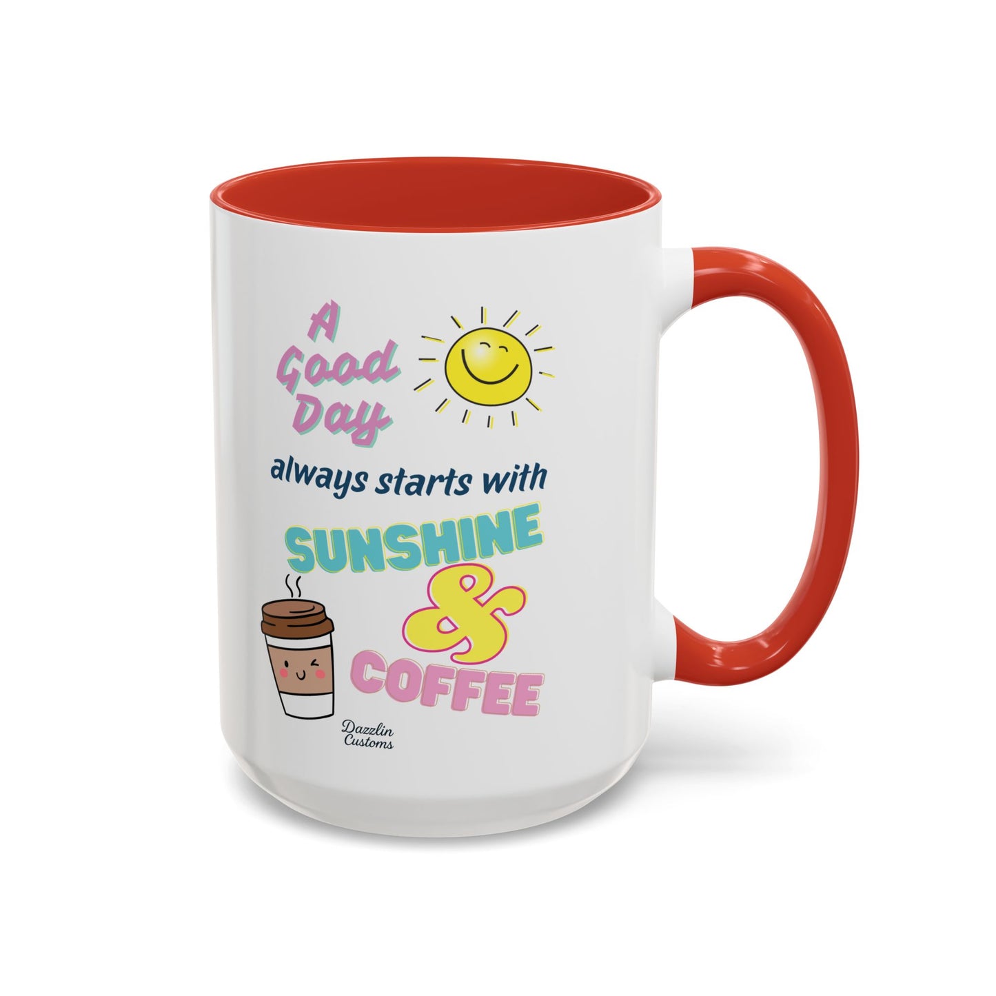 Sunshine & Coffee Mug: Positive Vibes Coffee Cup, Perfect Gift for Coffee Lovers, Morning Motivation Mug, Happy Day Mug