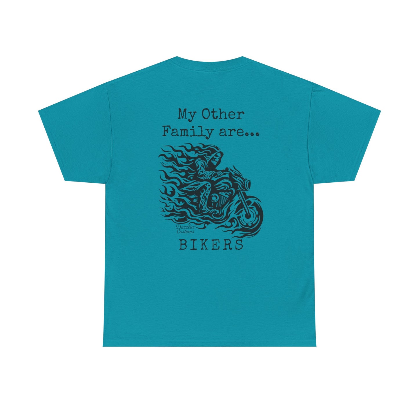 Biker Family Tee, Unisex Heavy Cotton T-Shirt for Motorcycle Lovers, Gift for Bikers, Casual Wear, Motorcycle Enthusiast Shirt