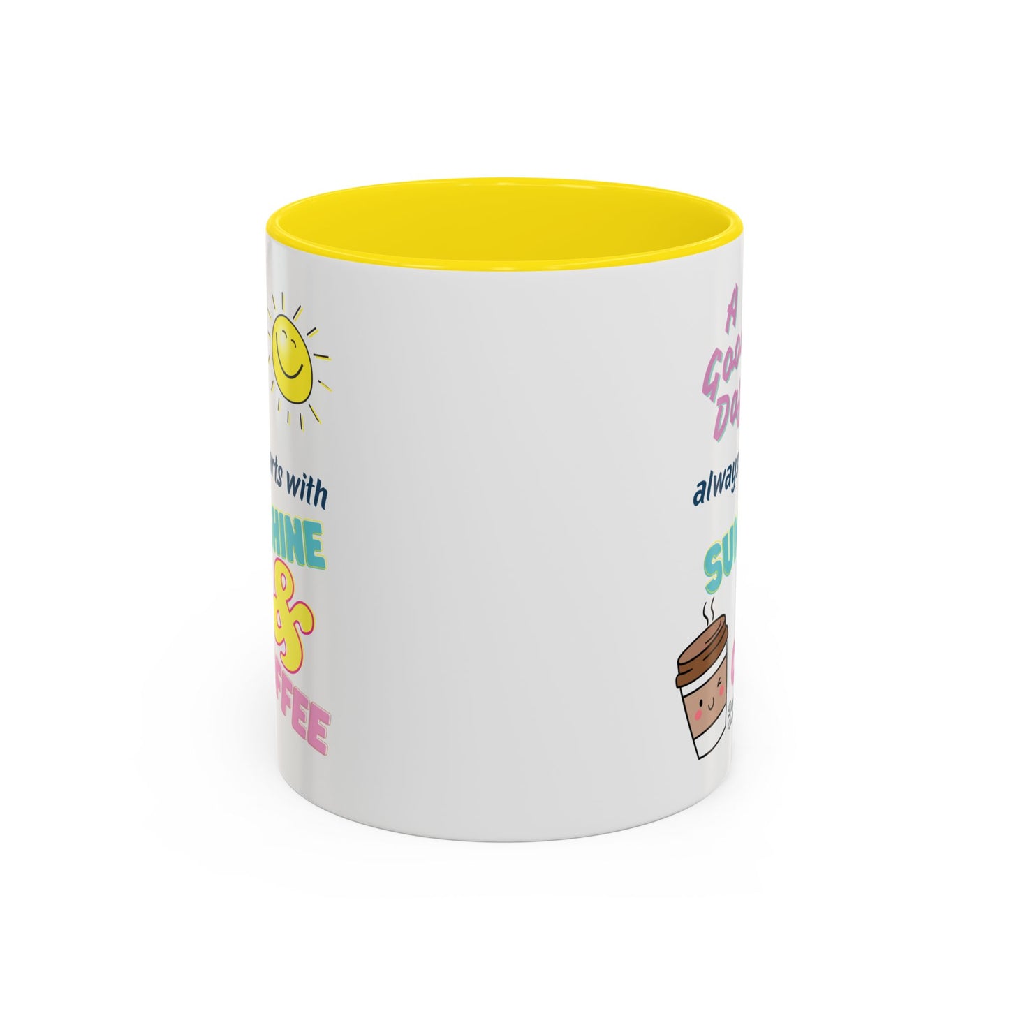 Sunshine & Coffee Mug: Positive Vibes Coffee Cup, Perfect Gift for Coffee Lovers, Morning Motivation Mug, Happy Day Mug