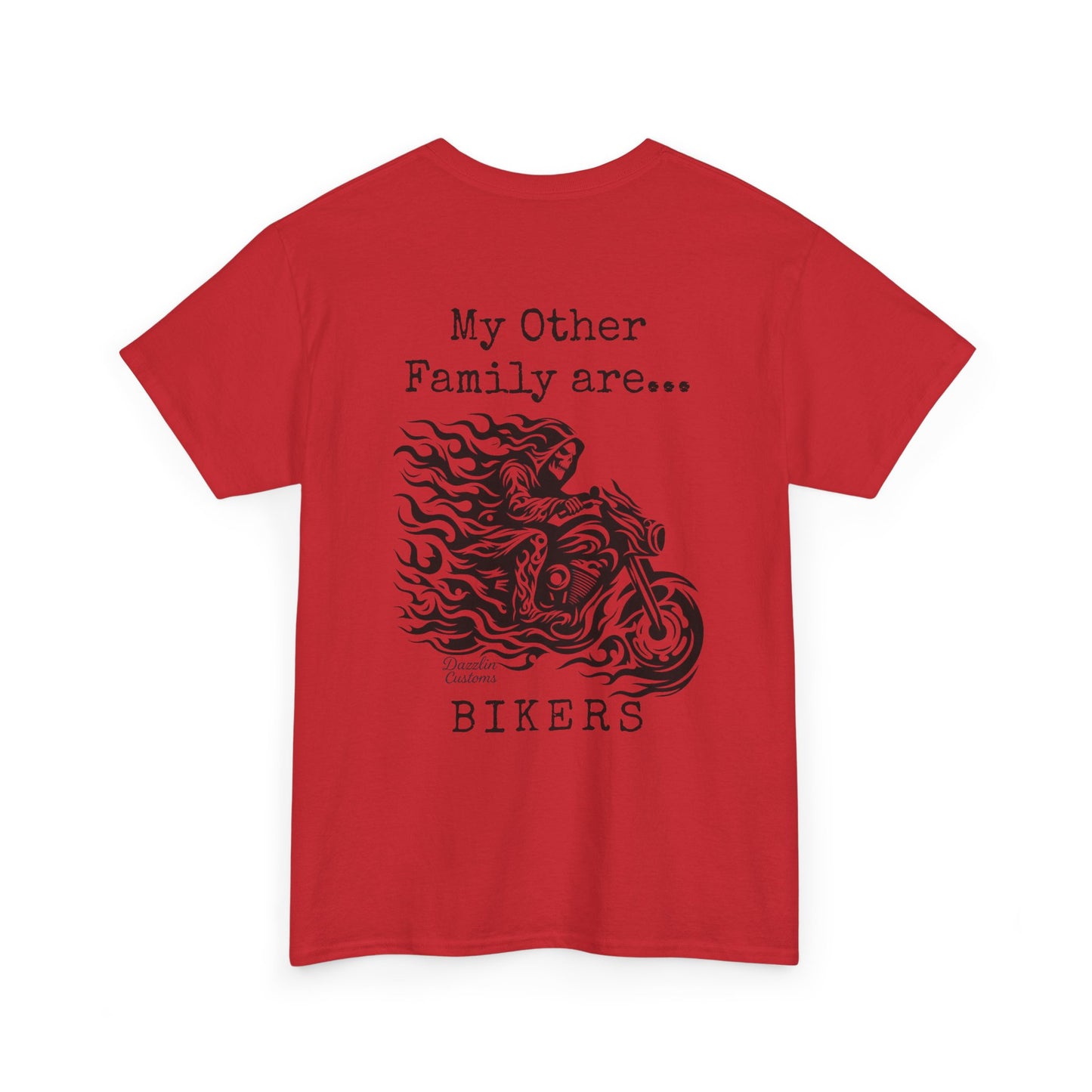 Biker Family Tee, Unisex Heavy Cotton T-Shirt for Motorcycle Lovers, Gift for Bikers, Casual Wear, Motorcycle Enthusiast Shirt