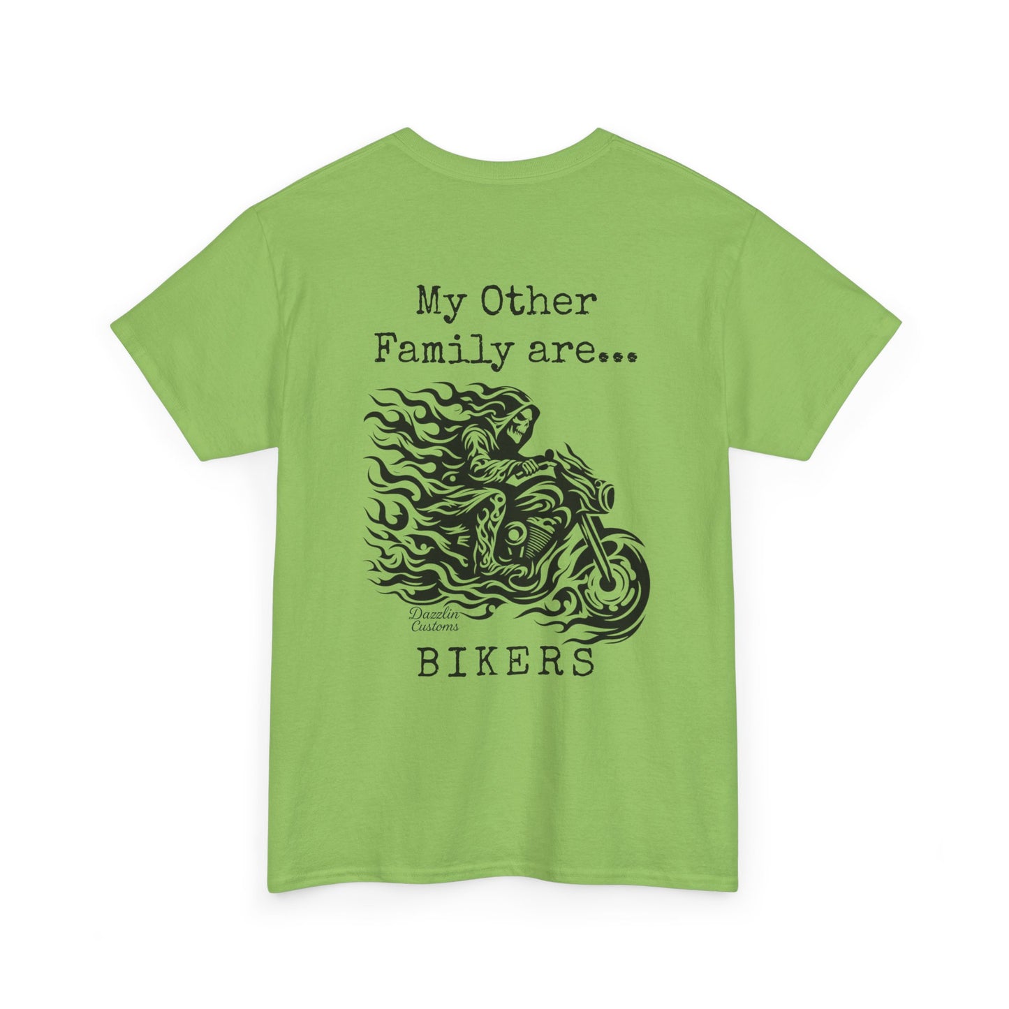 Biker Family Tee, Unisex Heavy Cotton T-Shirt for Motorcycle Lovers, Gift for Bikers, Casual Wear, Motorcycle Enthusiast Shirt