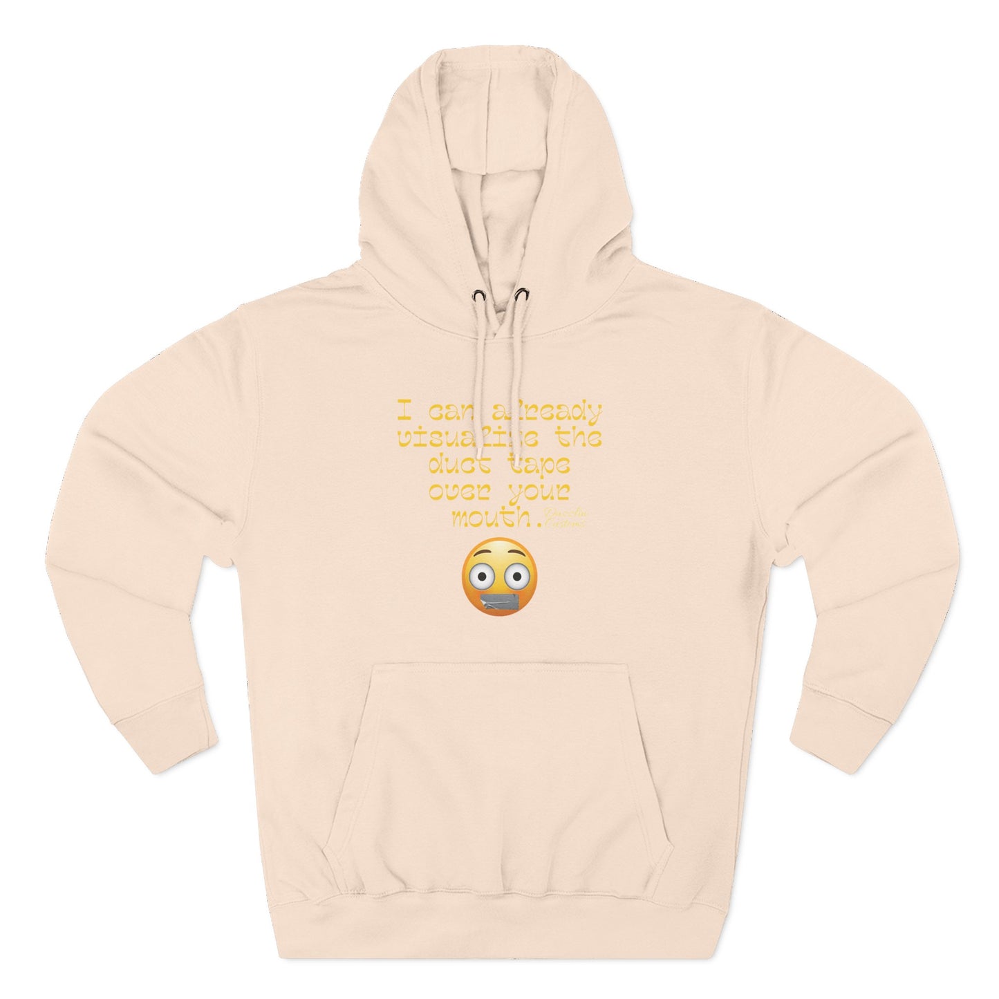 Three-Panel Fleece Hoodie with Fun Quote, Cozy Pullover for Everyday Wear, Great Gift for Friends, Casual Stylish Sweater