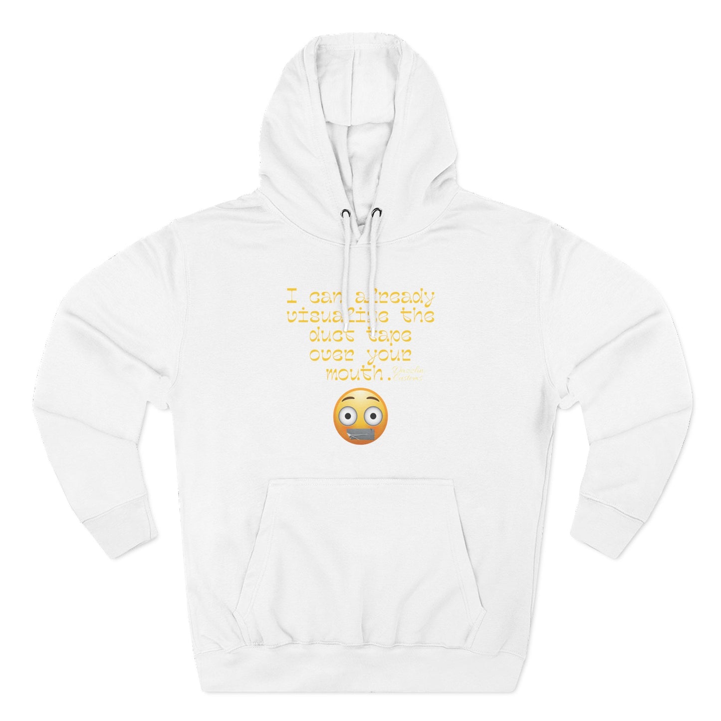 Three-Panel Fleece Hoodie with Fun Quote, Cozy Pullover for Everyday Wear, Great Gift for Friends, Casual Stylish Sweater