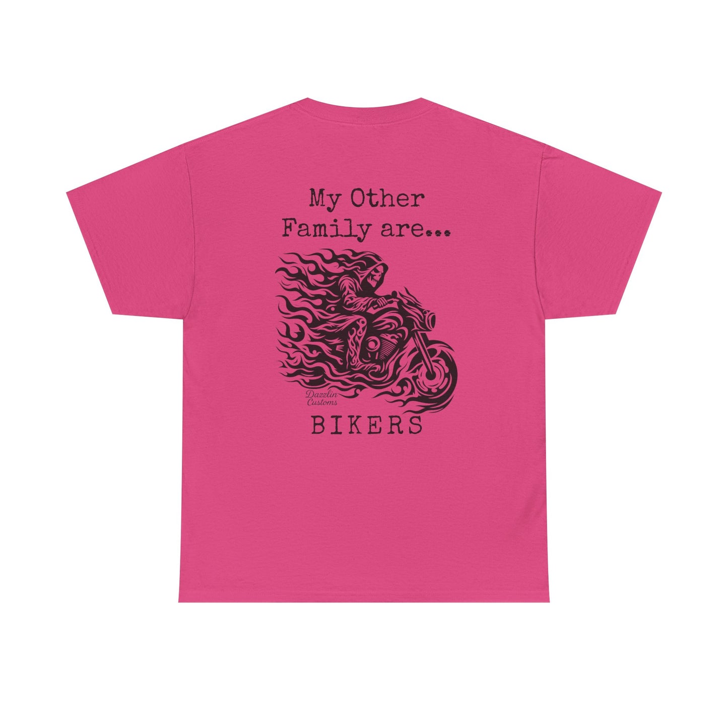 Biker Family Tee, Unisex Heavy Cotton T-Shirt for Motorcycle Lovers, Gift for Bikers, Casual Wear, Motorcycle Enthusiast Shirt