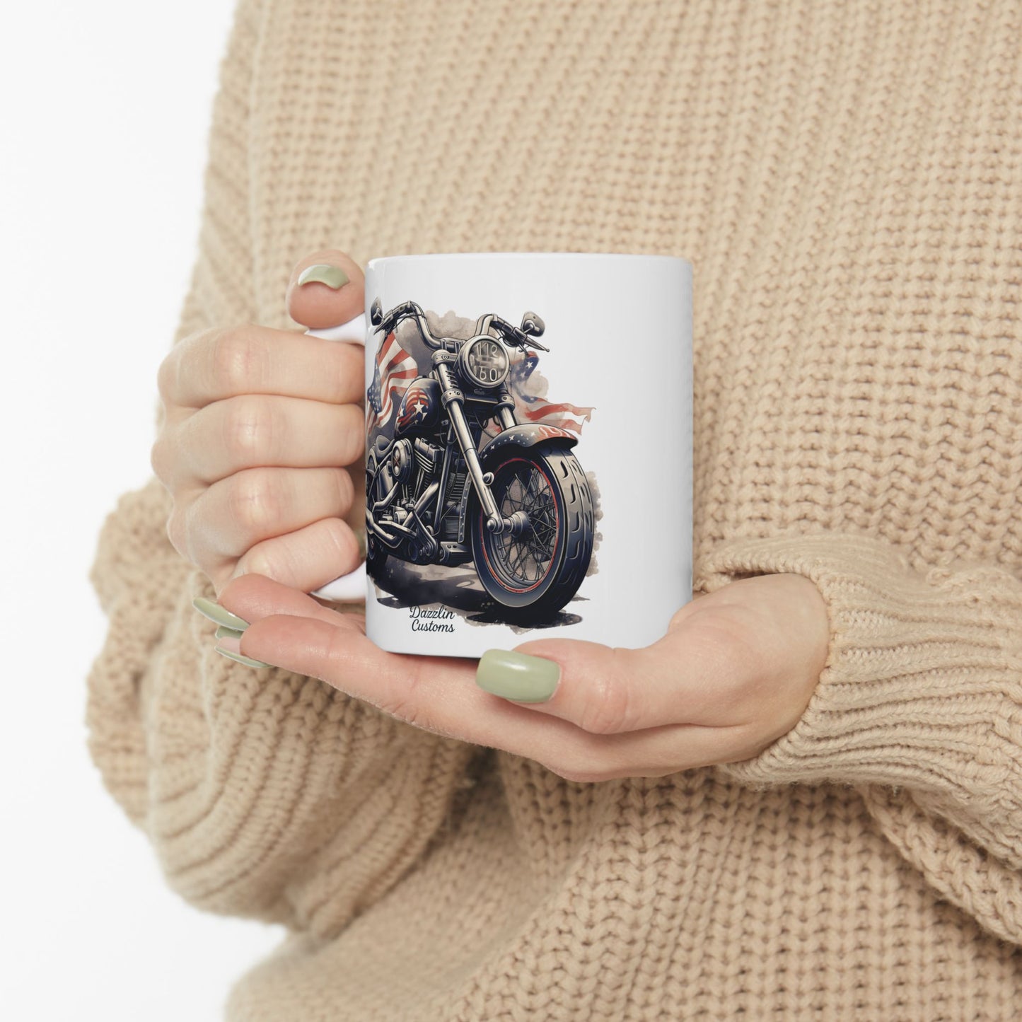Motorcycle Lover's Ceramic Mug - Perfect Gift for Bikers, Coffee Lovers, Father's Day, Race Days, or Any Celebration