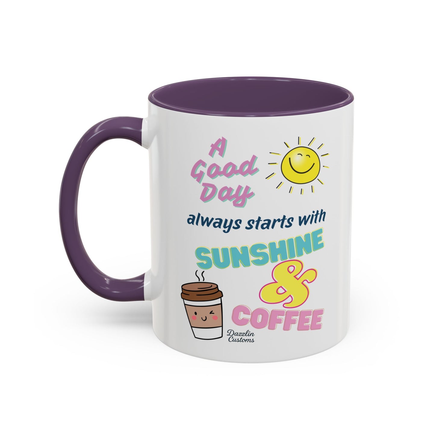 Sunshine & Coffee Mug: Positive Vibes Coffee Cup, Perfect Gift for Coffee Lovers, Morning Motivation Mug, Happy Day Mug