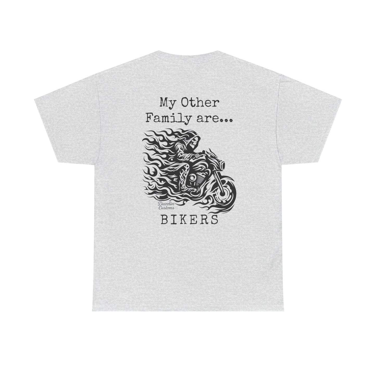 Biker Family Tee, Unisex Heavy Cotton T-Shirt for Motorcycle Lovers, Gift for Bikers, Casual Wear, Motorcycle Enthusiast Shirt