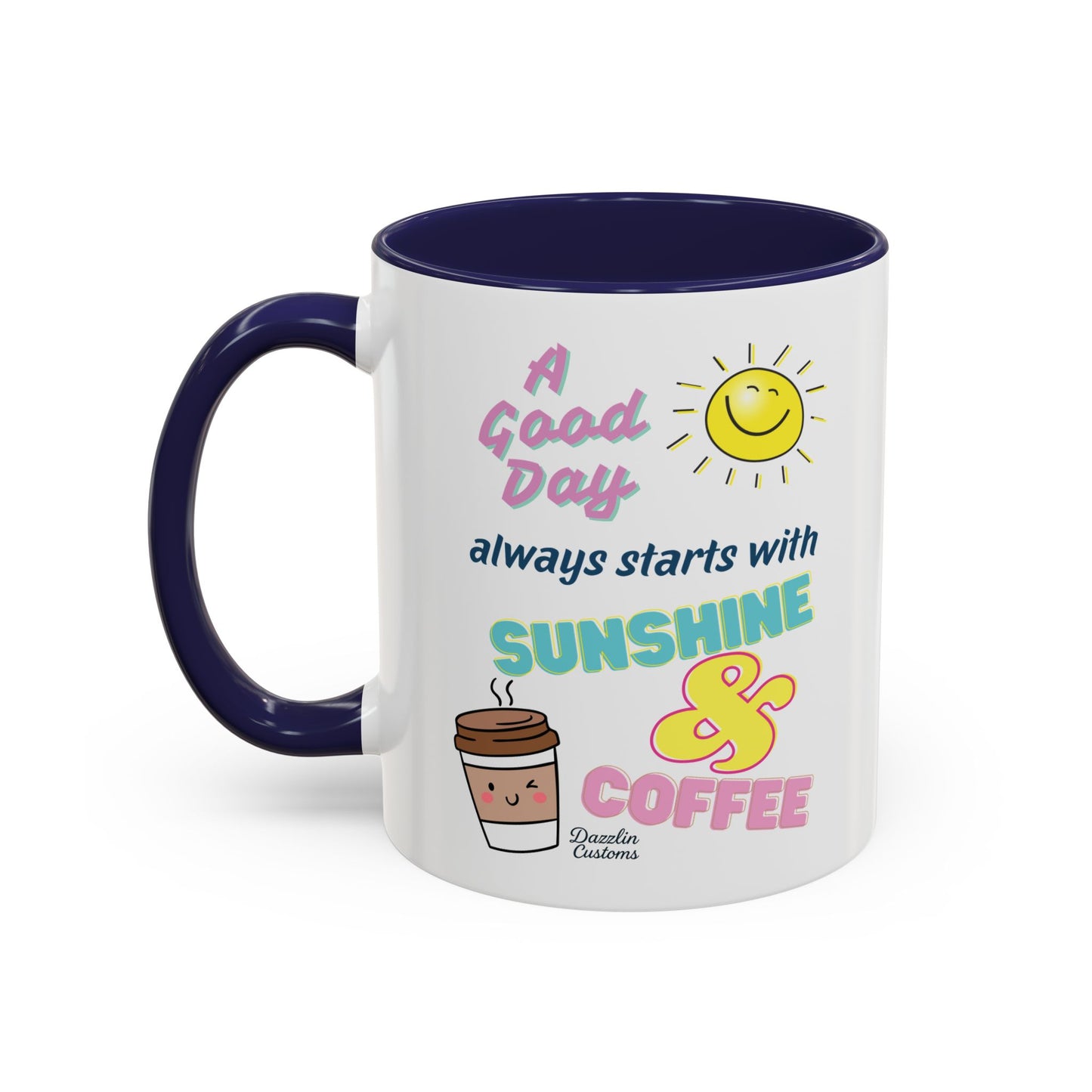 Sunshine & Coffee Mug: Positive Vibes Coffee Cup, Perfect Gift for Coffee Lovers, Morning Motivation Mug, Happy Day Mug