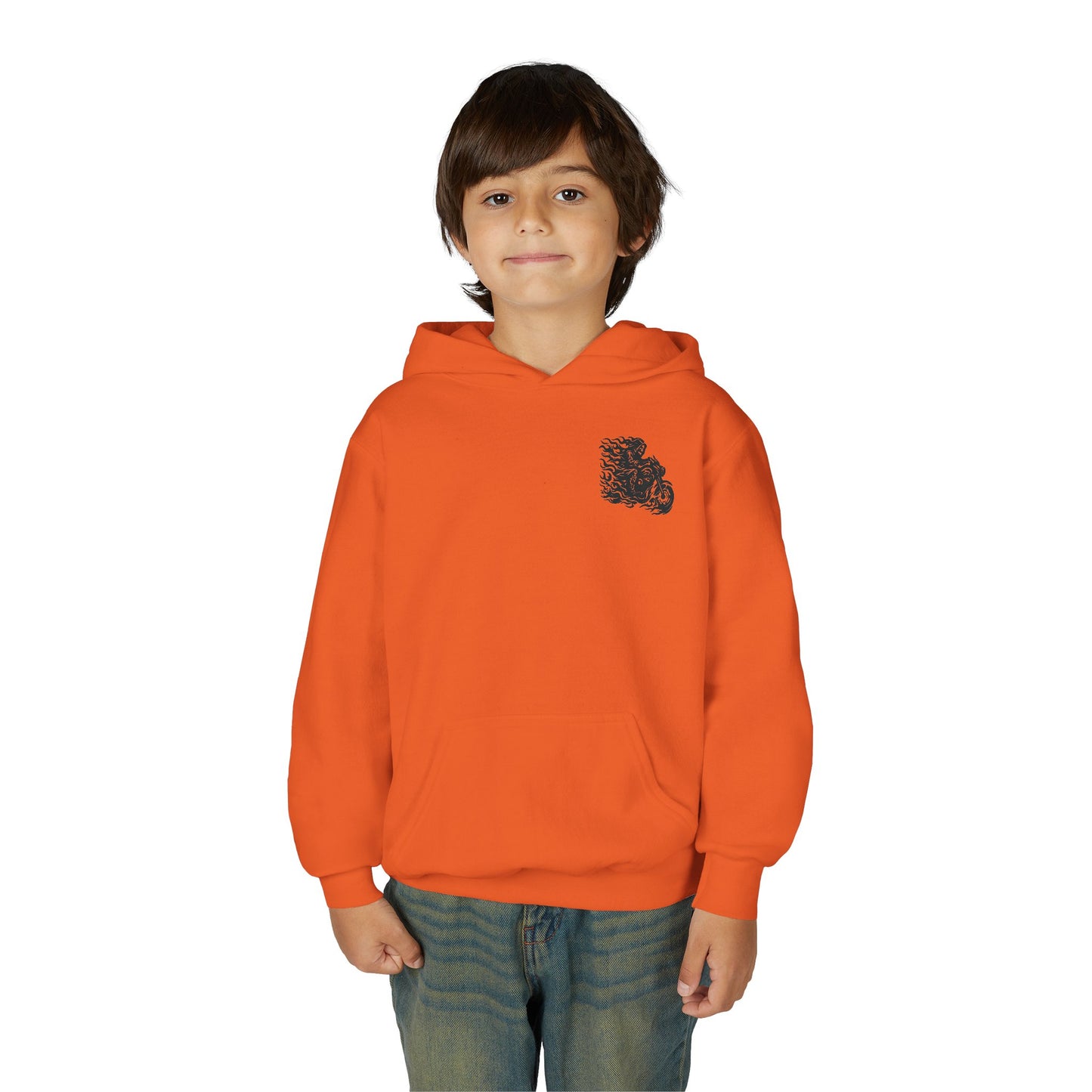 Youth Biker Family Hoodie, Cool Motorbike Sweatshirt, Gift for Kids, Biker Merchandise, Casual Wear for Youth, Fun Hooded Sweatshirt