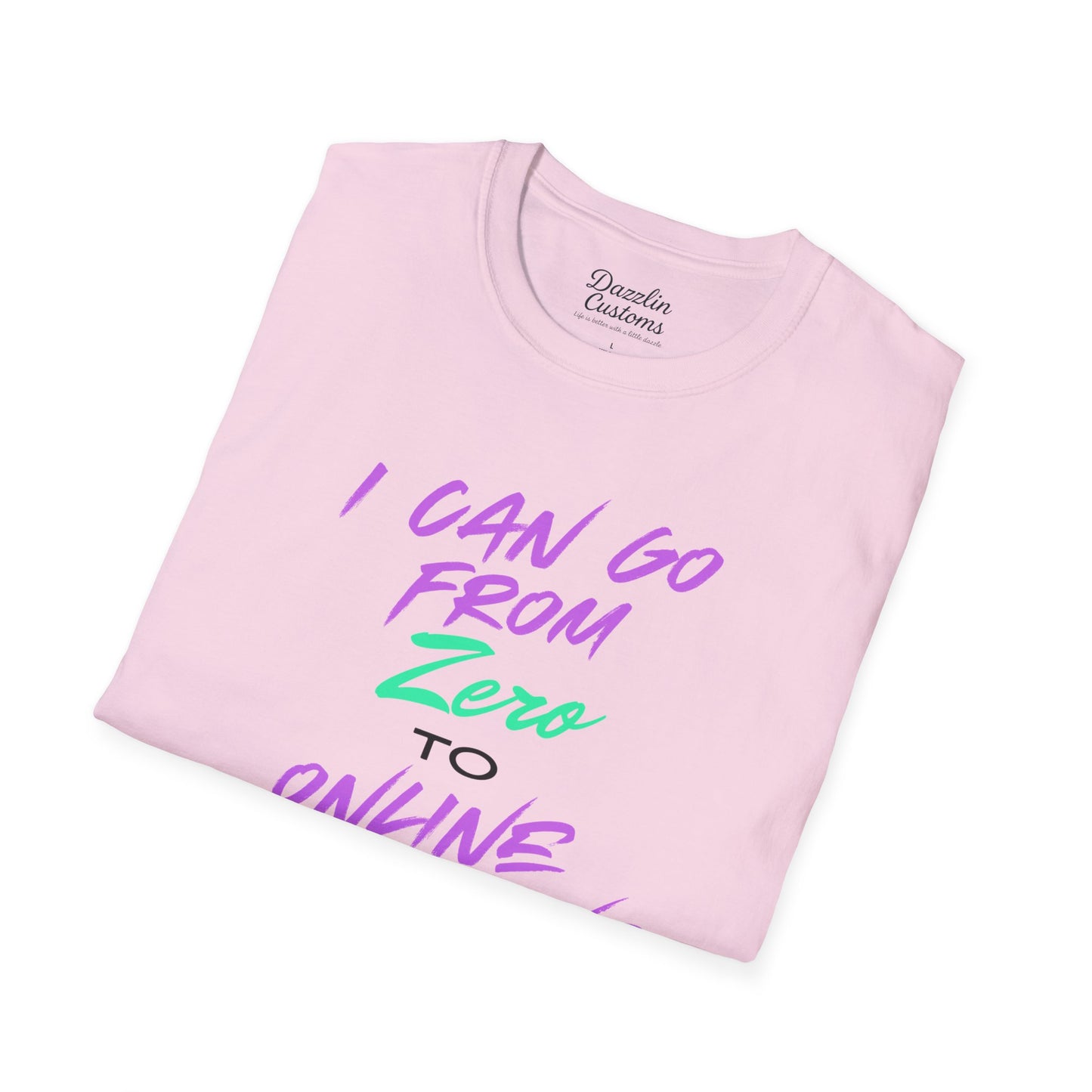 Zero to Online Detective T-Shirt, Funny Graphic Tee, Gift for Sleuths, Detective Humor Shirt, Casual Wear, Unisex Softstyle Tee