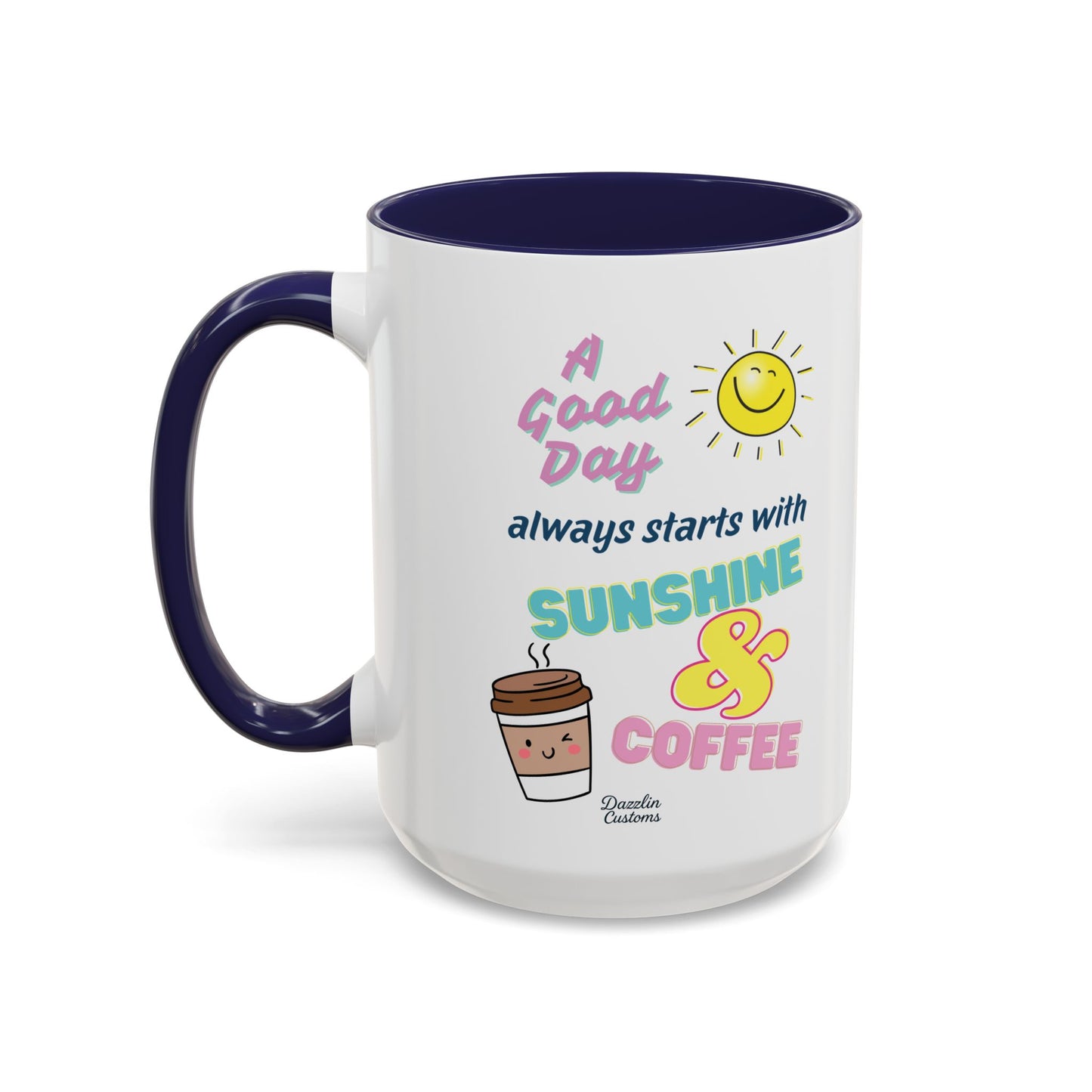Sunshine & Coffee Mug: Positive Vibes Coffee Cup, Perfect Gift for Coffee Lovers, Morning Motivation Mug, Happy Day Mug